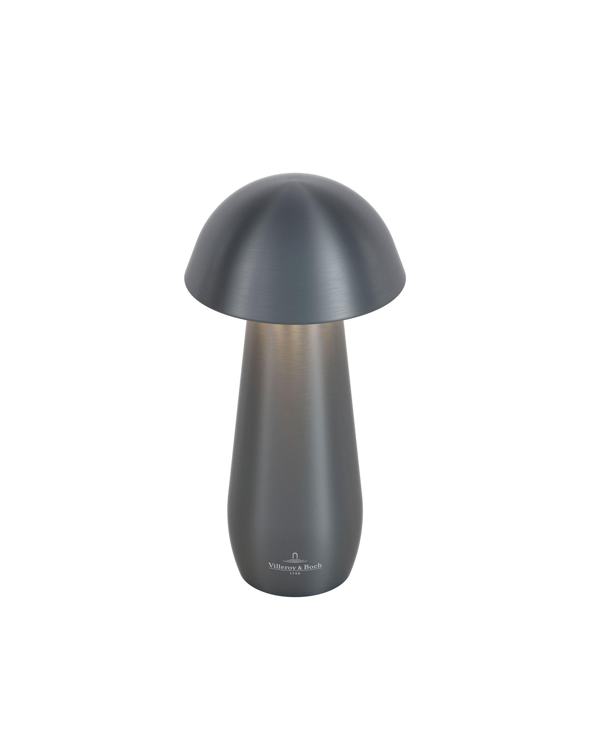 Akku Tischleuchte Modena von Villeroy & Boch mit Dimmfunktion und einstellbarer Lichtfarbe, Größe S, Farbe Graphit gebürstet