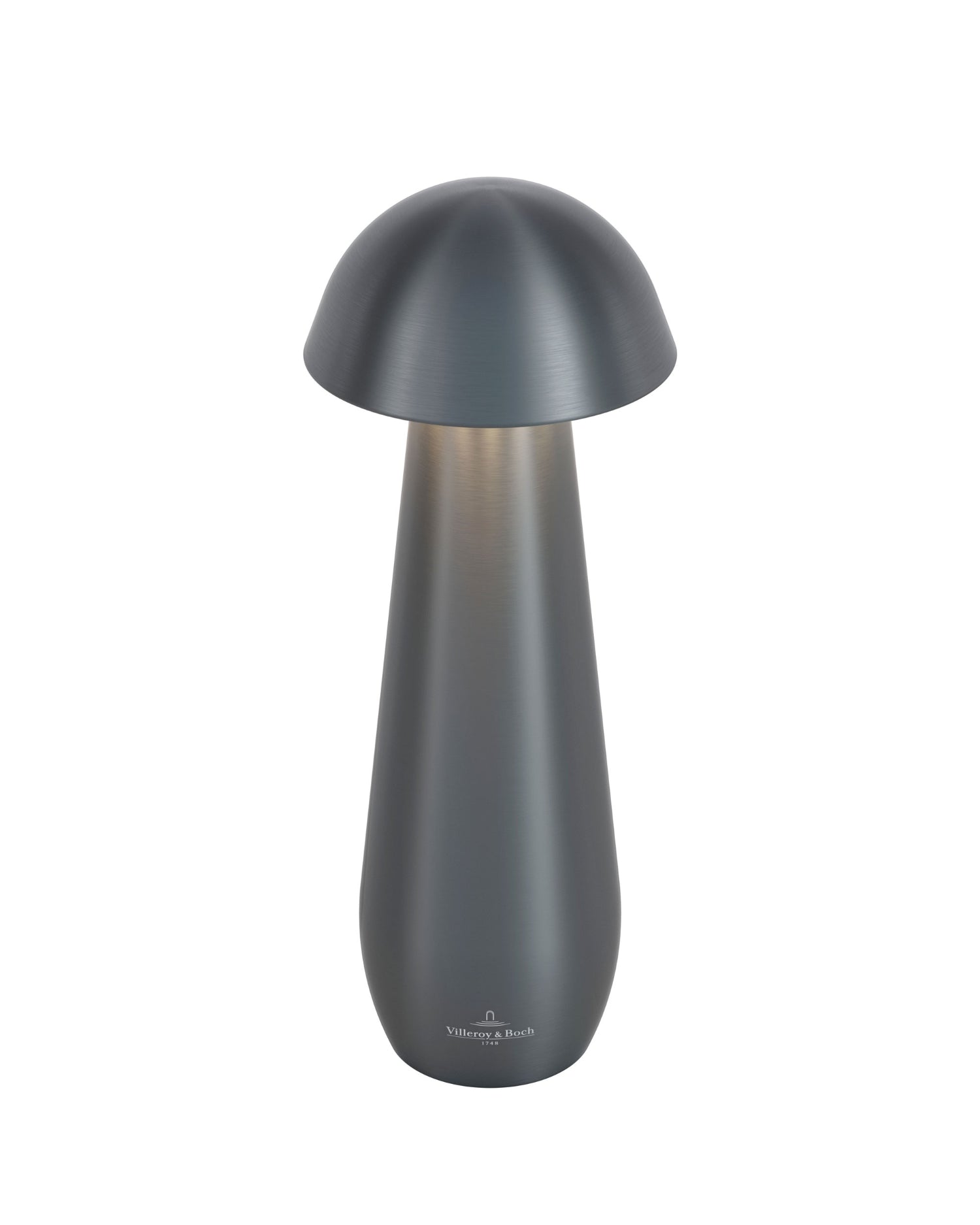 Akku Tischleuchte Modena von Villeroy & Boch mit Dimmfunktion und einstellbarer Lichtfarbe, Größe M, Farbe Grapit gebürstet