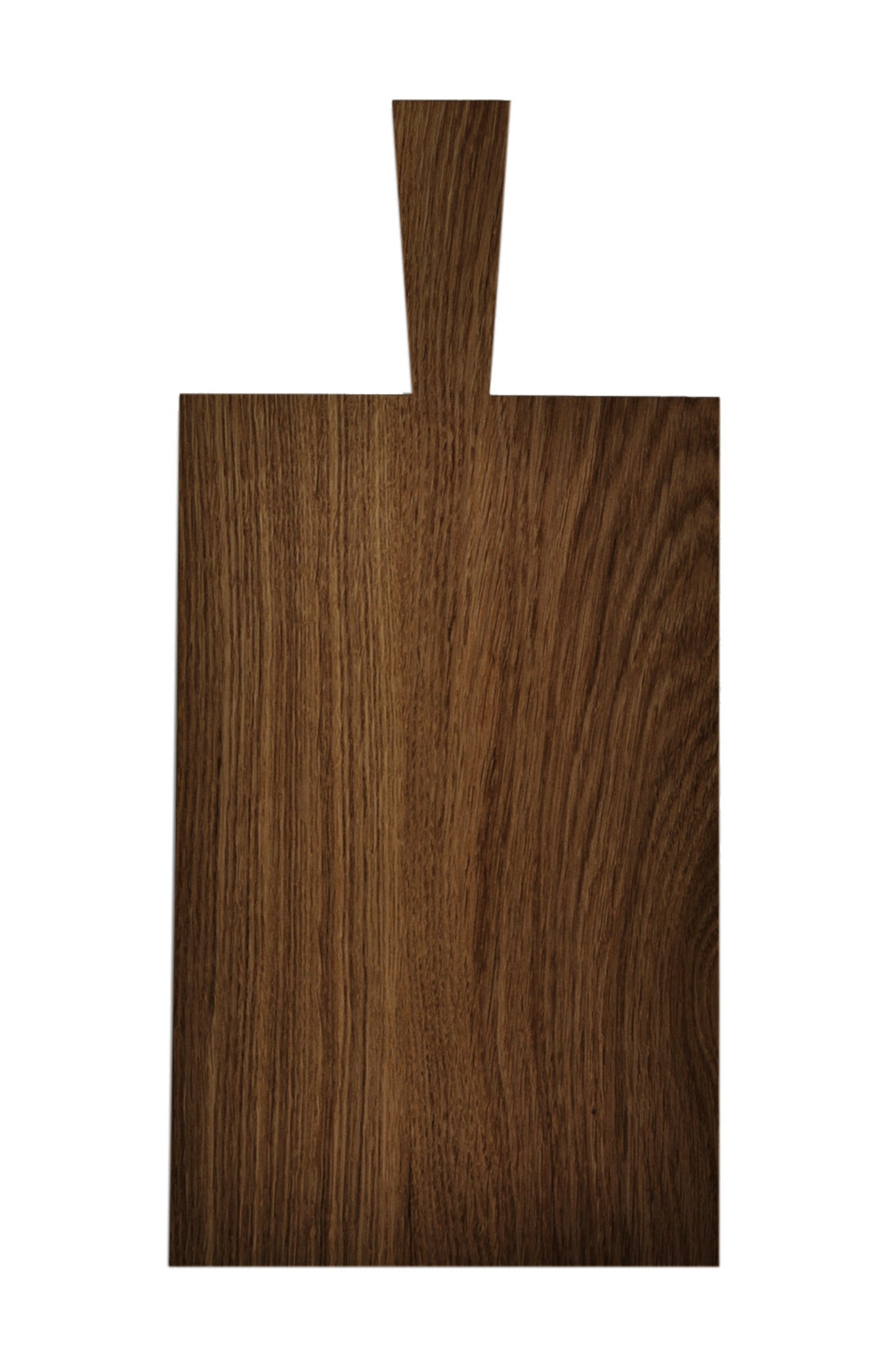 Brett mit Griff aus massiver Eiche dunkel geölt – Raumgestalt Schneidebrett