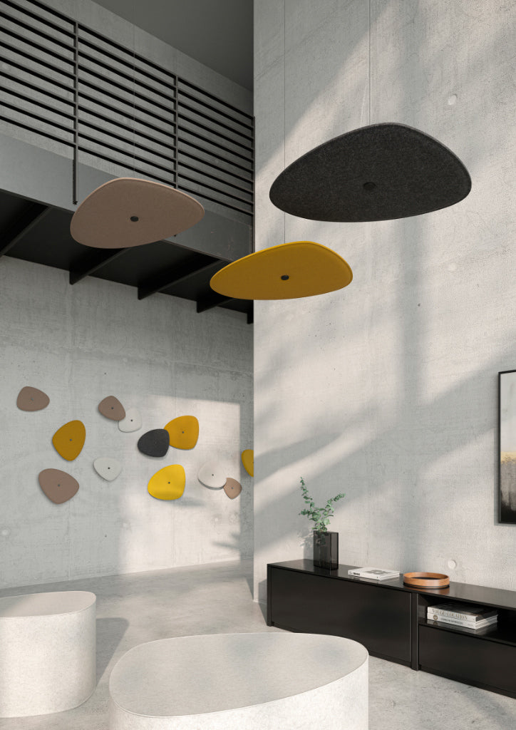 Akustikelemente Spot Stone aus Wollfilz für Wand und Decke von Hey-Sign