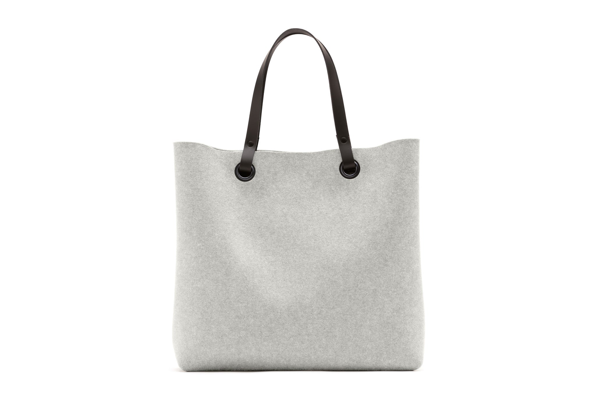 Hey-Sign Shopper-Tasche aus Filz mit Lederhenkeln, Größe L, Farbe Marmor