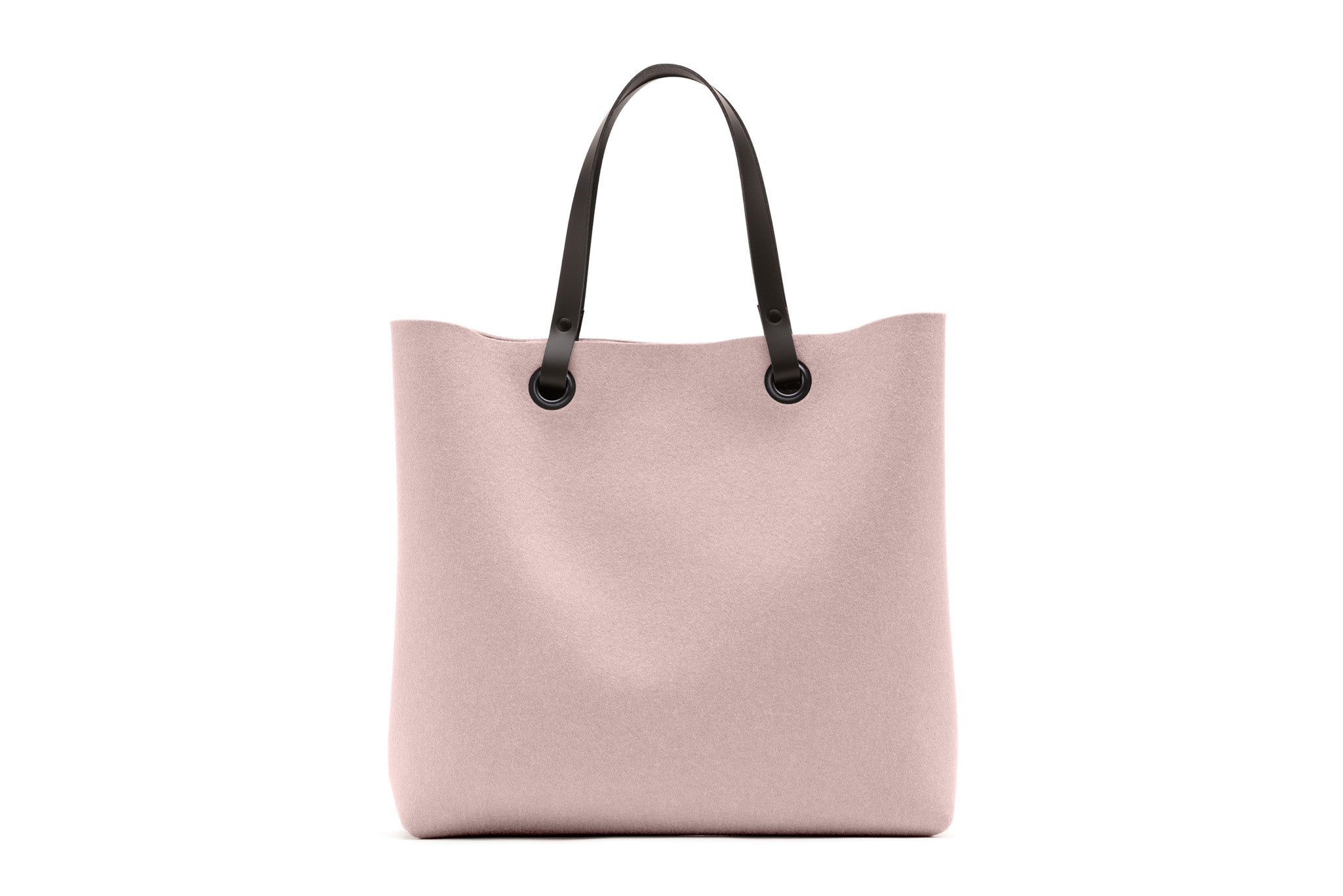 Hey-Sign Shopper-Tasche aus Filz mit Lederhenkeln, Größe L, Farbe Powder