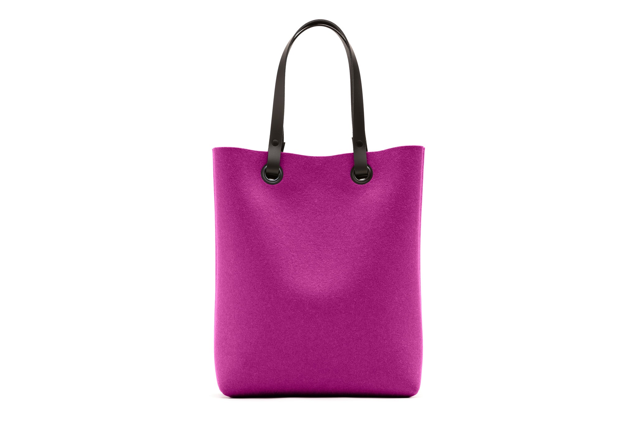 Hey-Sign Shopper-Tasche aus Filz mit Lederhenkeln, Größe M, Farbe Pink