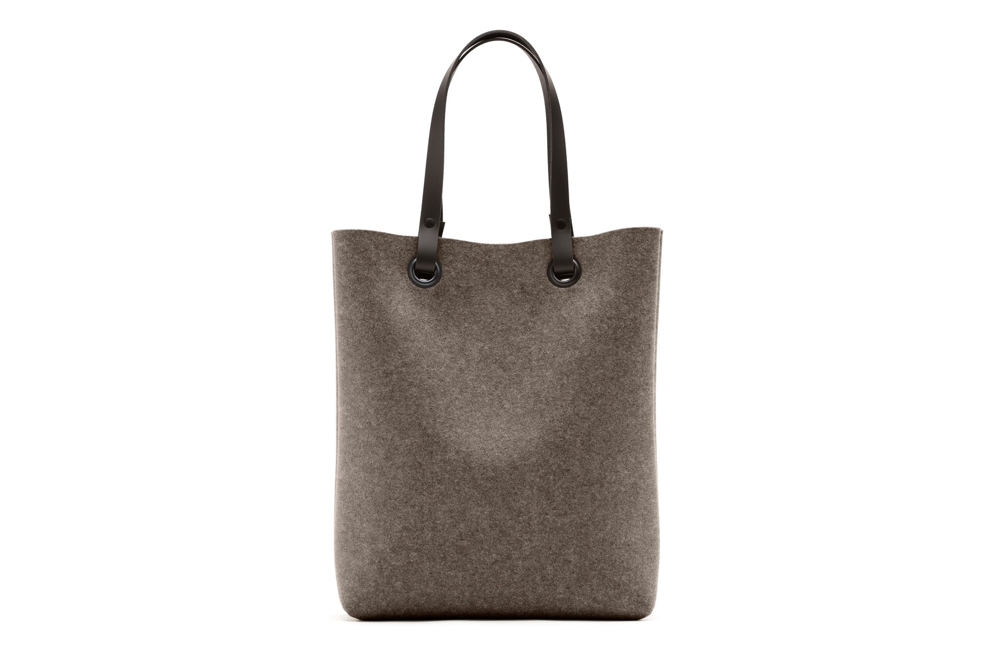 Hey-Sign Shopper-Tasche aus Filz mit Lederhenkeln, Größe M, Farbe Pepper