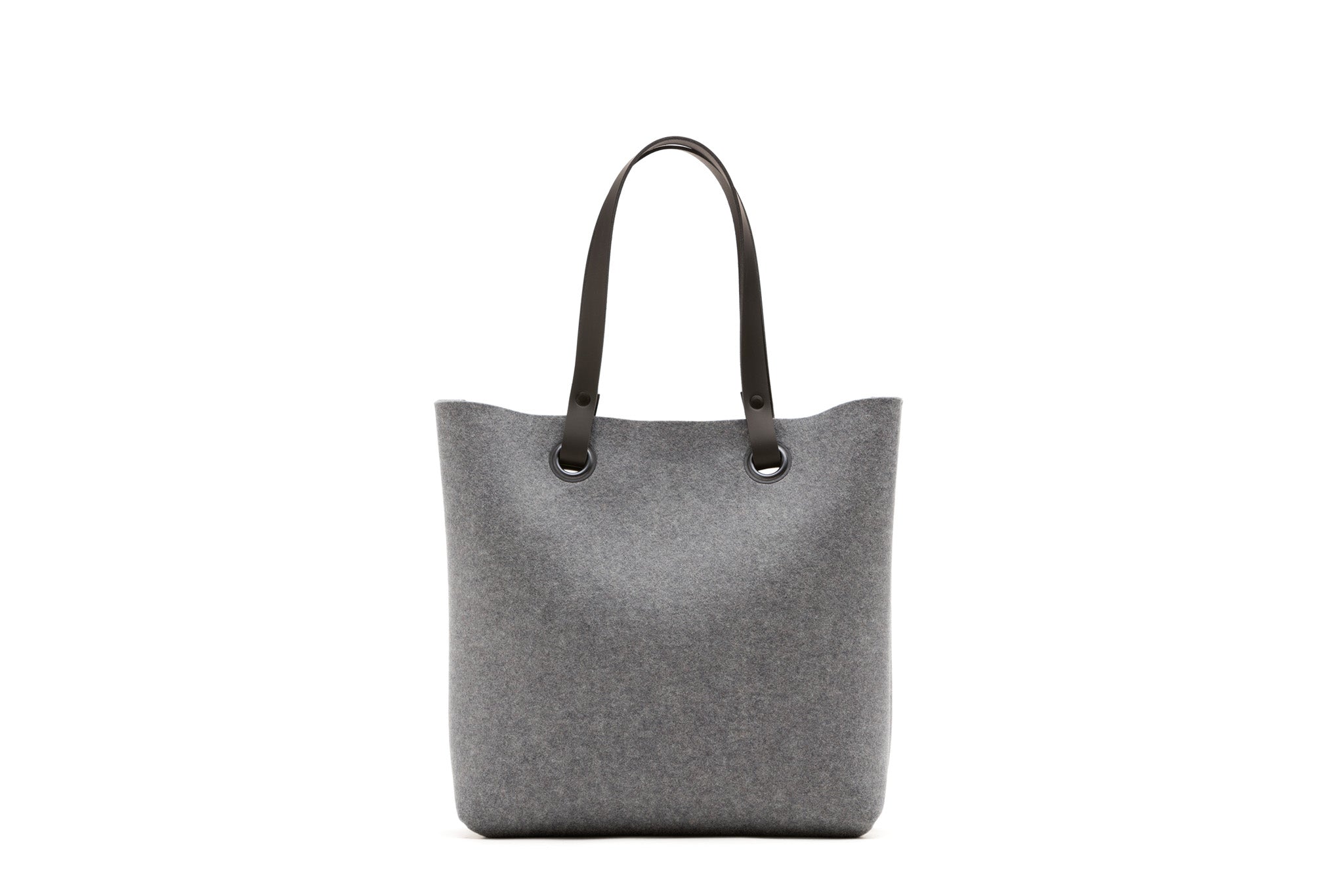 Hey-Sign Shopper-Tasche aus Filz mit Lederhenkeln, Größe S, Farbe Anthrazit