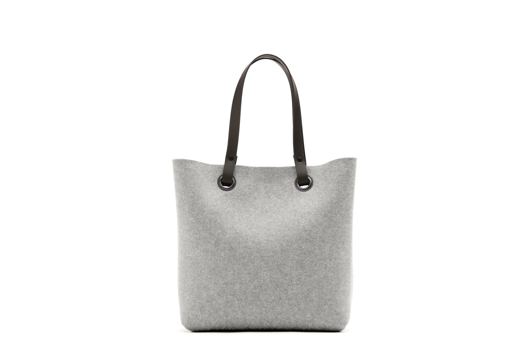 Hey-Sign Shopper-Tasche aus Filz mit Lederhenkeln, Größe S, Farbe Hellmeliert