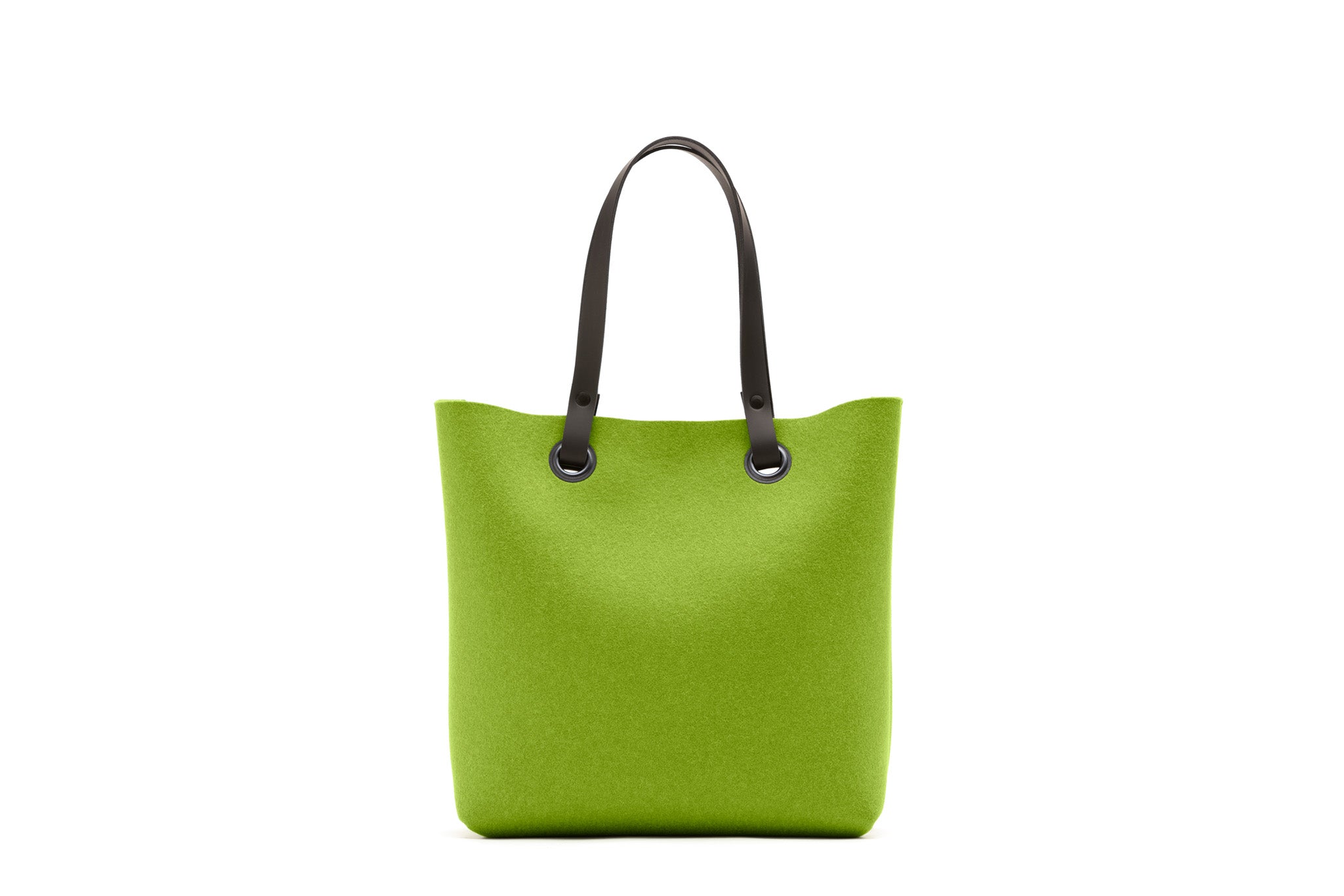 Hey-Sign Shopper-Tasche aus Filz mit Lederhenkeln, Größe S, Farbe Maigrün