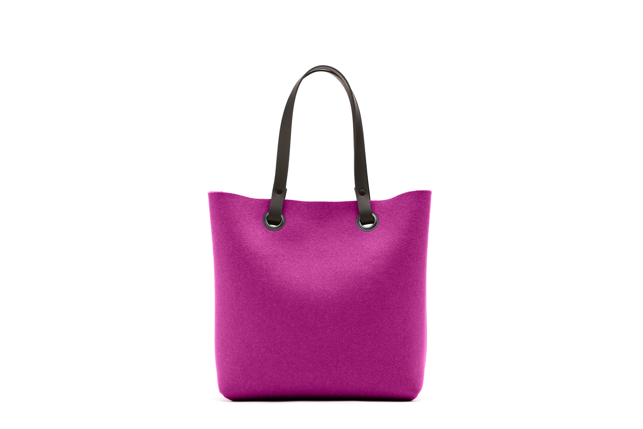 Hey-Sign Shopper-Tasche aus Filz mit Lederhenkeln, Größe S, Farbe Pink