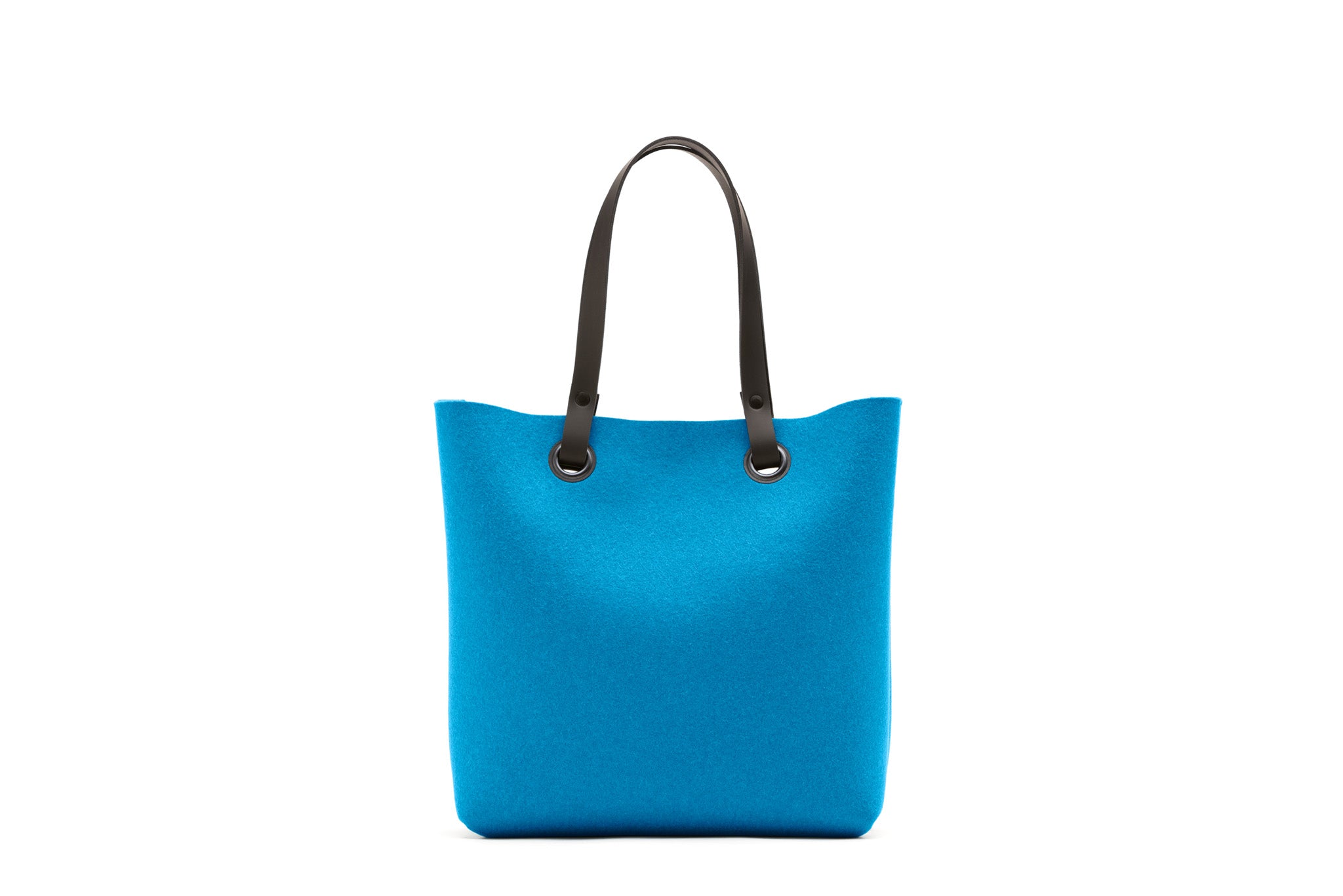 Hey-Sign Shopper-Tasche aus Filz mit Lederhenkeln, Größe S, Farbe Petrol