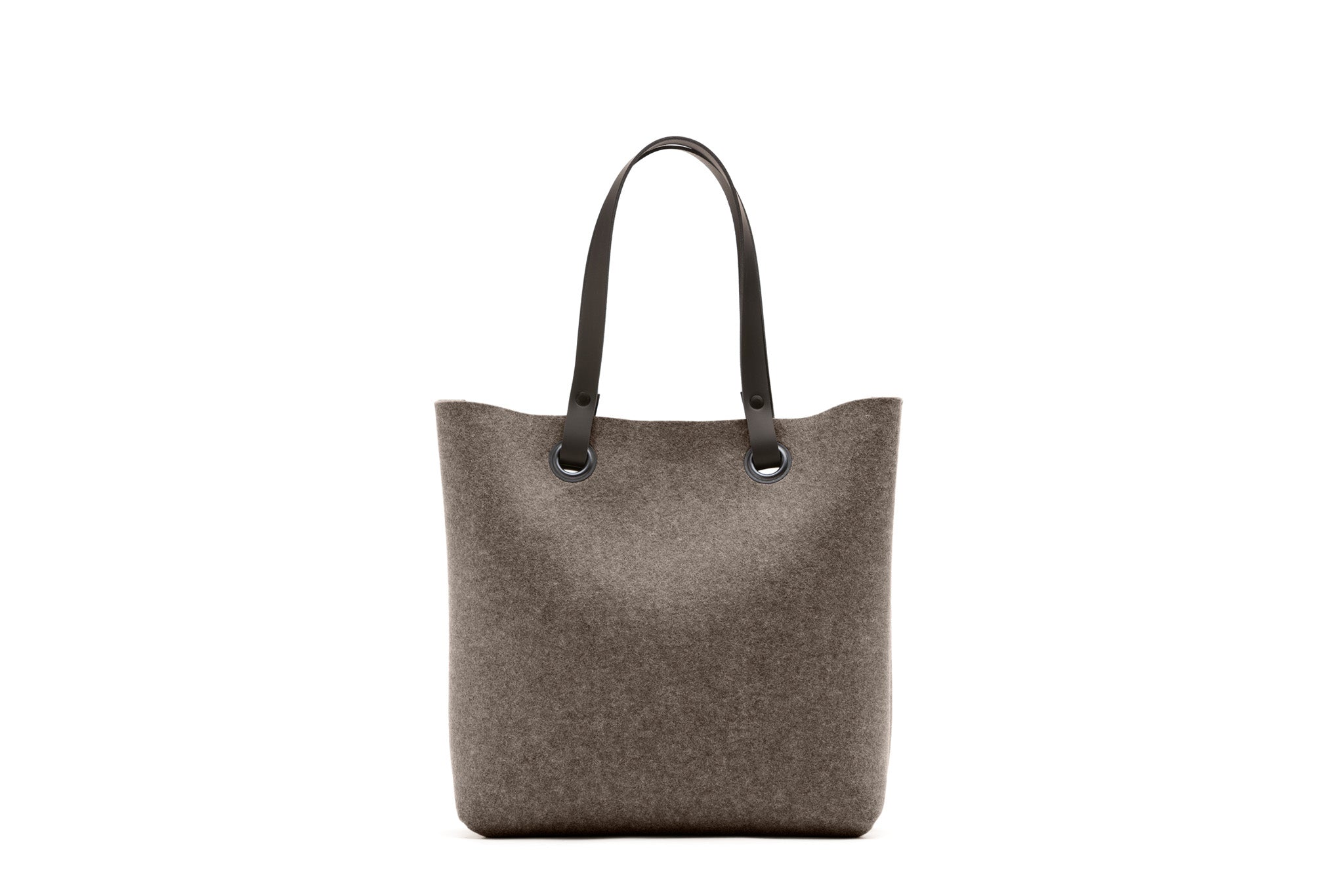 Hey-Sign Shopper-Tasche aus Filz mit Lederhenkeln, Größe S, Farbe Pepper