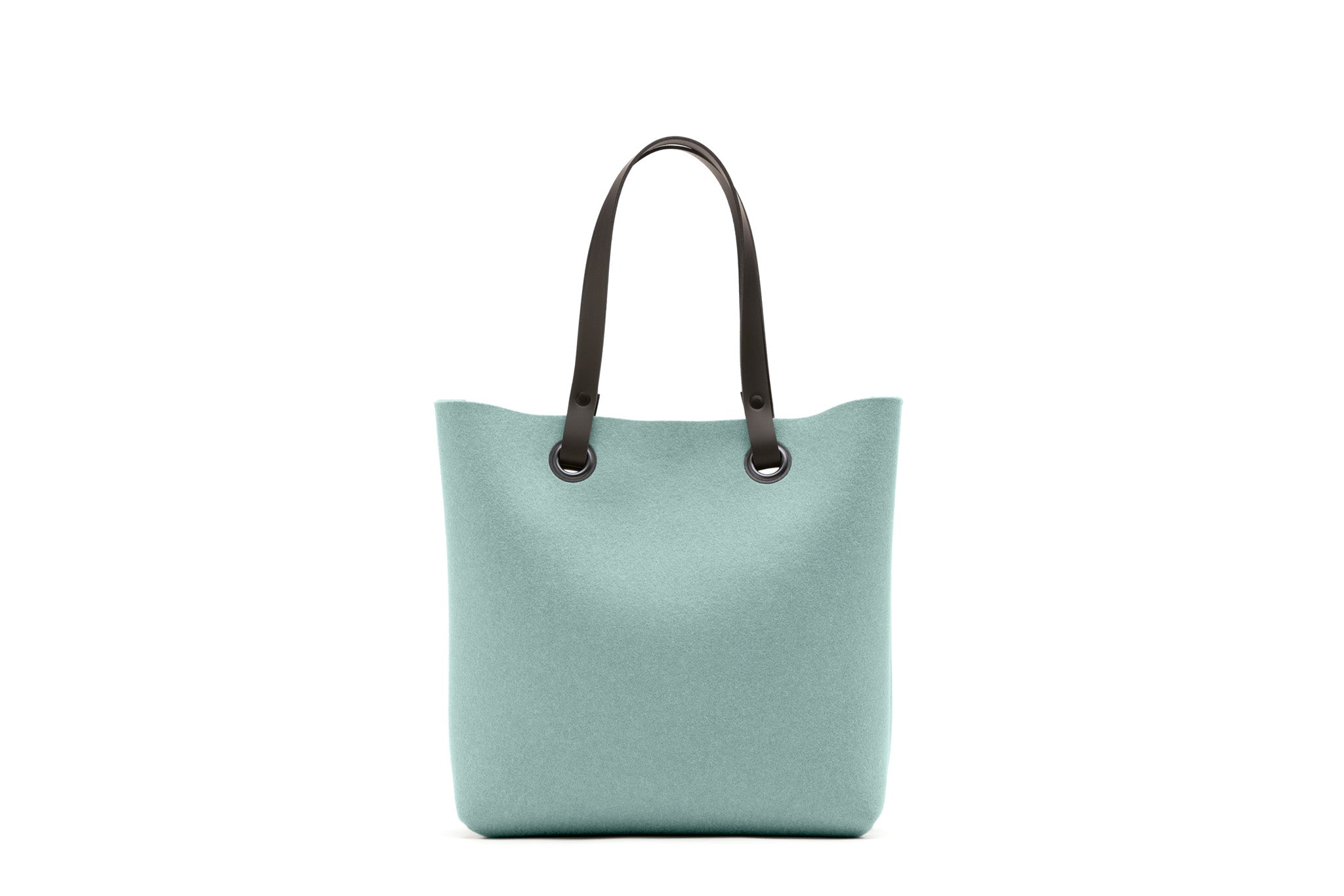 Hey-Sign Shopper-Tasche aus Filz mit Lederhenkeln, Größe S, Farbe Aqua