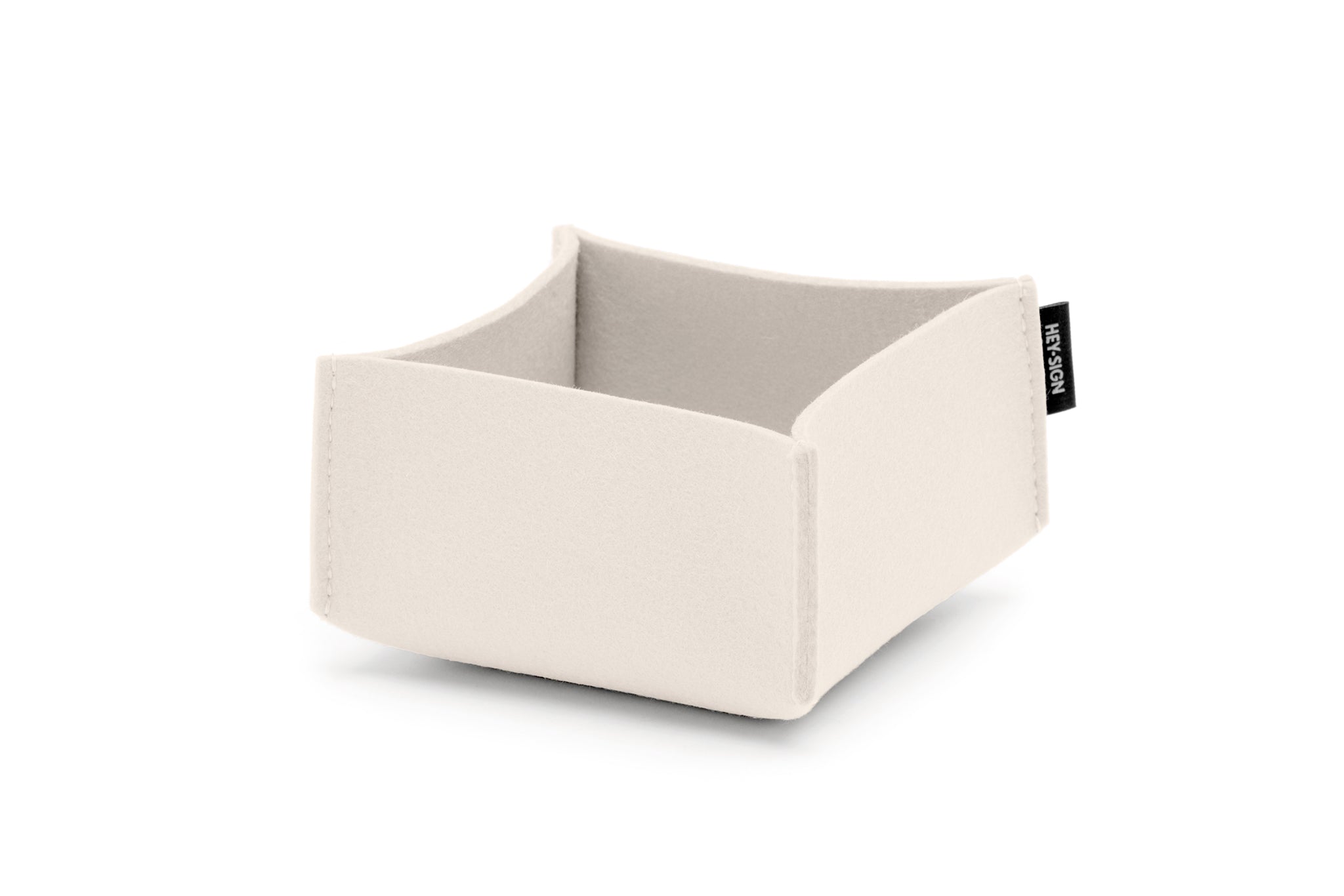 Hey-Sign Box No 1 aus Wollfilz Größe L in der Farbe Wollweiß