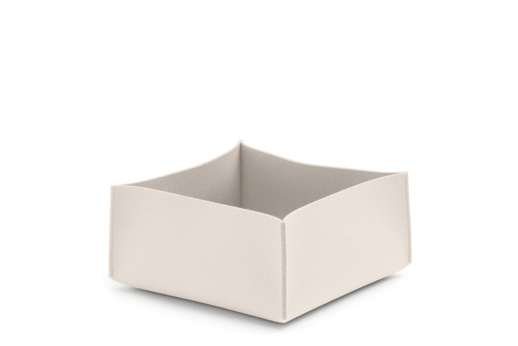 Hey-Sign Box No 3 aus Wollfilz Größe M in der Farbe Wollweiß