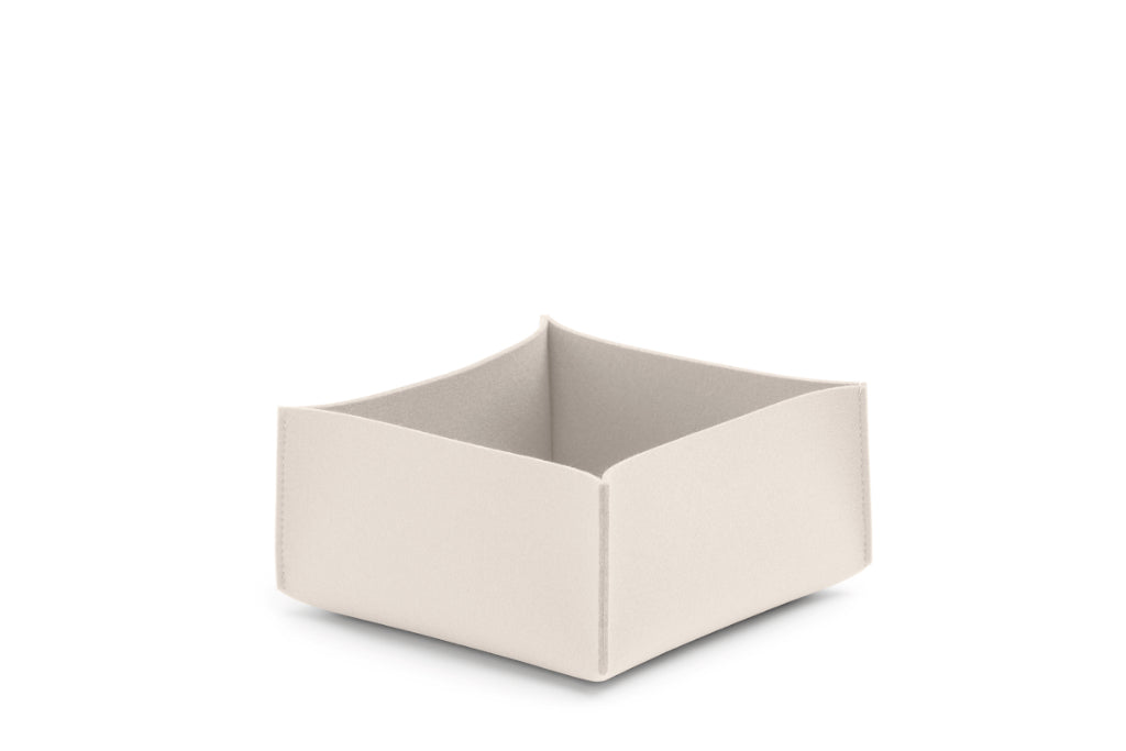 Hey-Sign Box No 3 aus Wollfilz Größe S in der Farbe Wollweiß