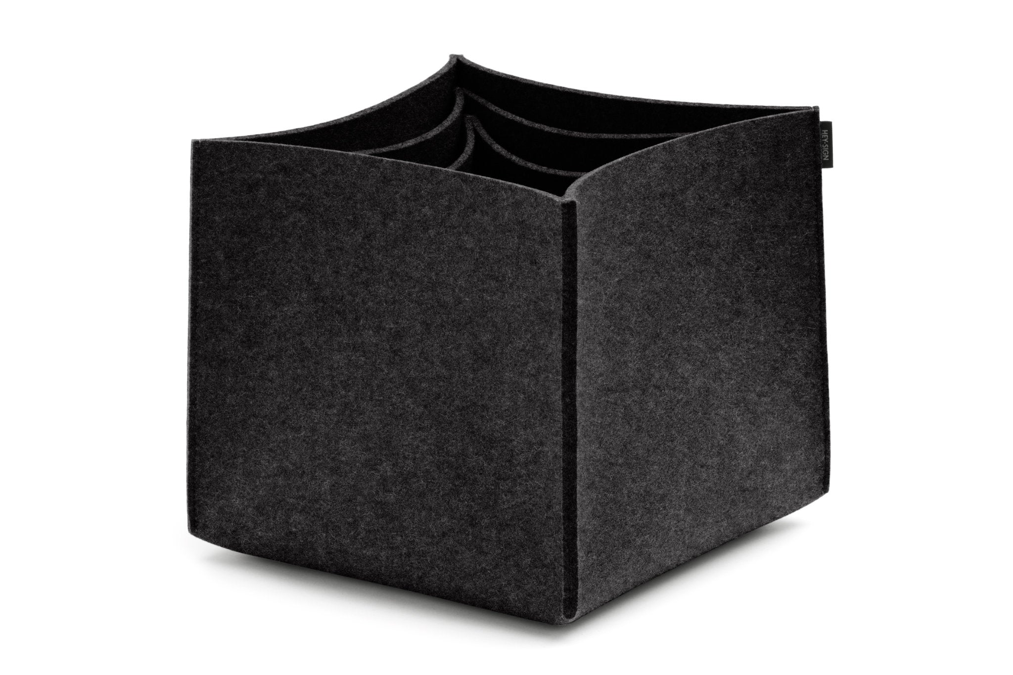 Hohe Boxen aus Wollfilz von Hey-Sign im Set No. 3 | Farbe Graphit