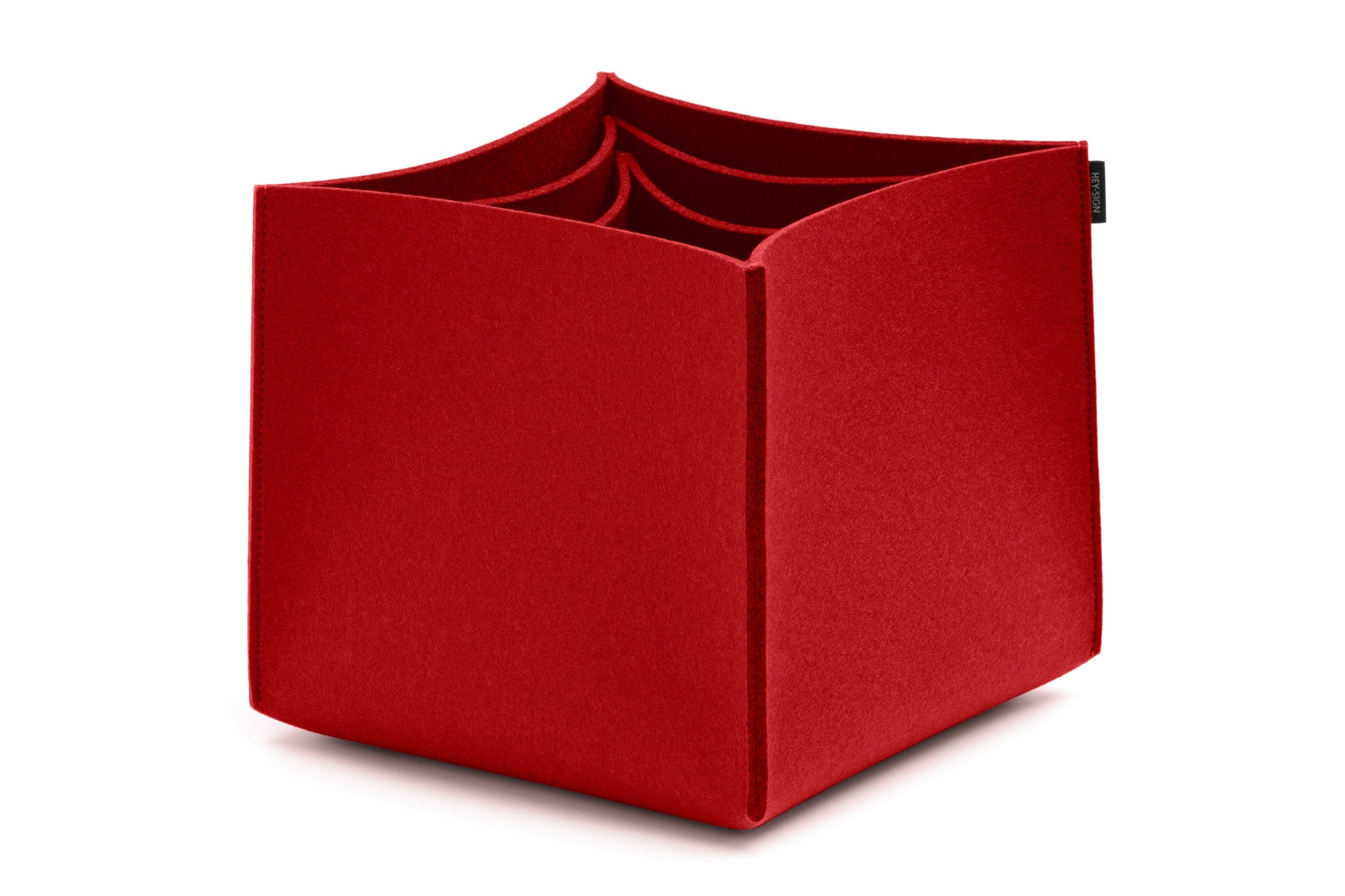 Hohe Boxen aus Wollfilz von Hey-Sign im Set No. 3 | Farbe Rot