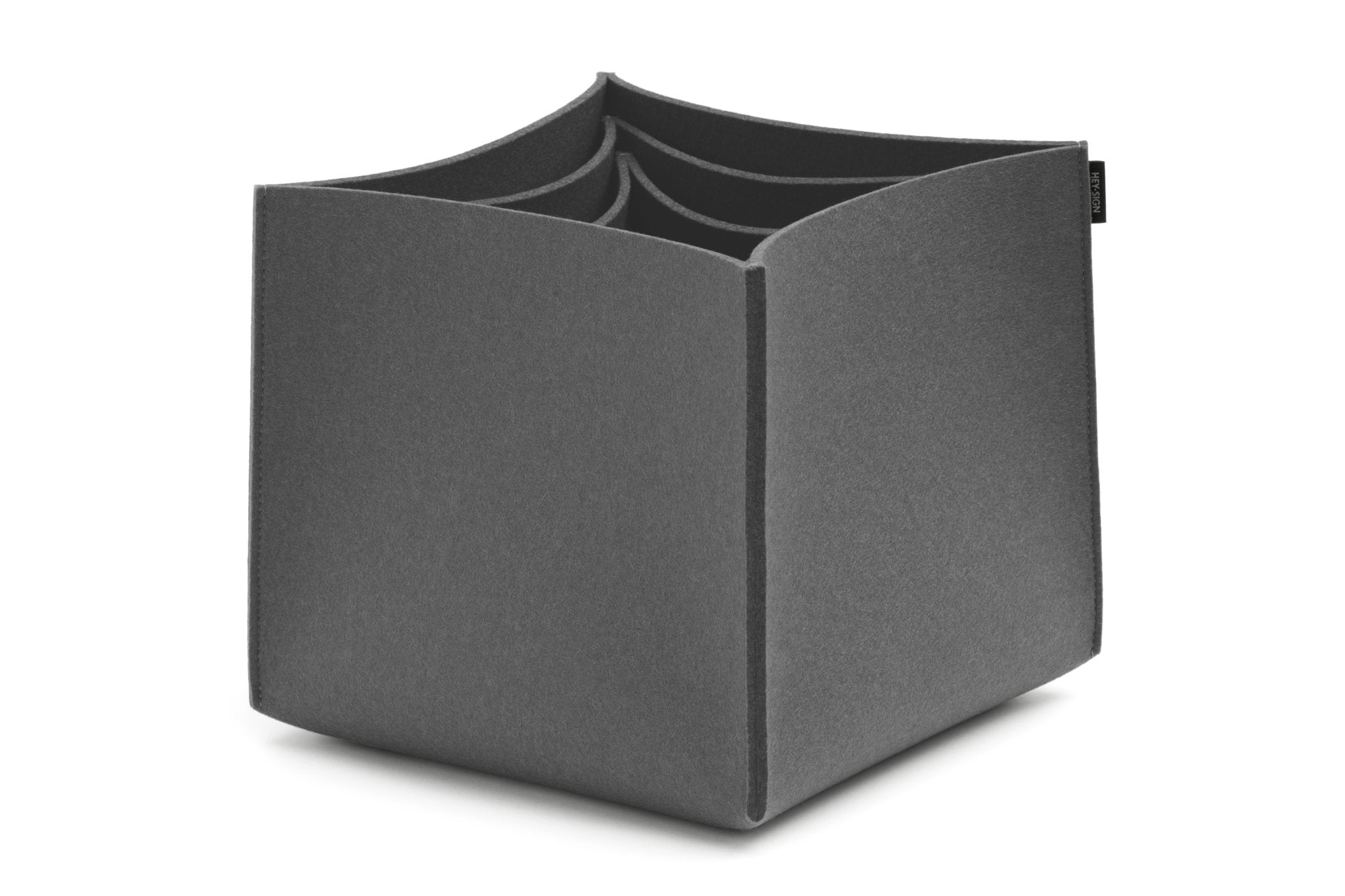 Hohe Boxen aus Wollfilz von Hey-Sign im Set No. 3 | Farbe Taubengrau