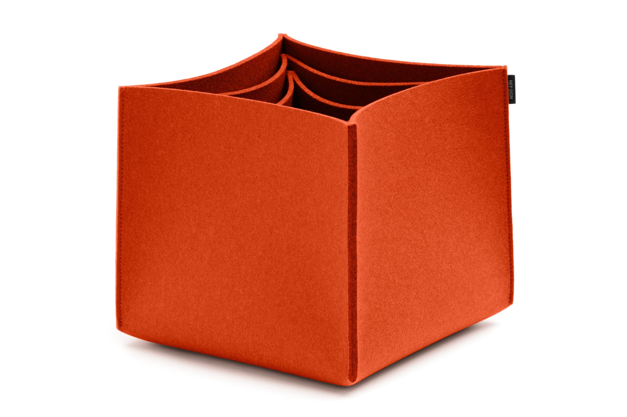 Hohe Boxen aus Wollfilz von Hey-Sign im Set No. 3 | Farbe Mango