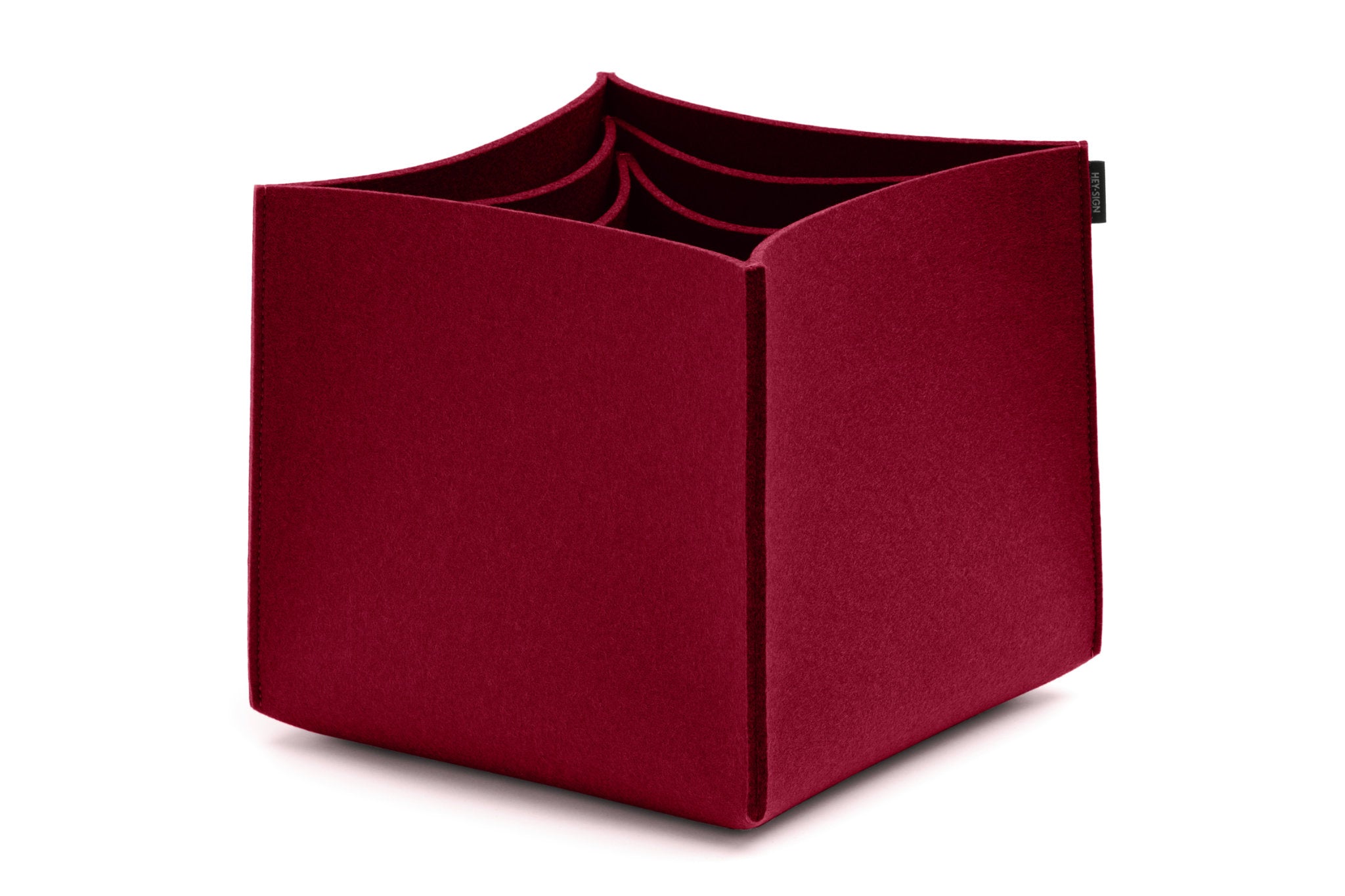 Hohe Boxen aus Wollfilz von Hey-Sign im Set No. 3 | Farbe Bordeaux