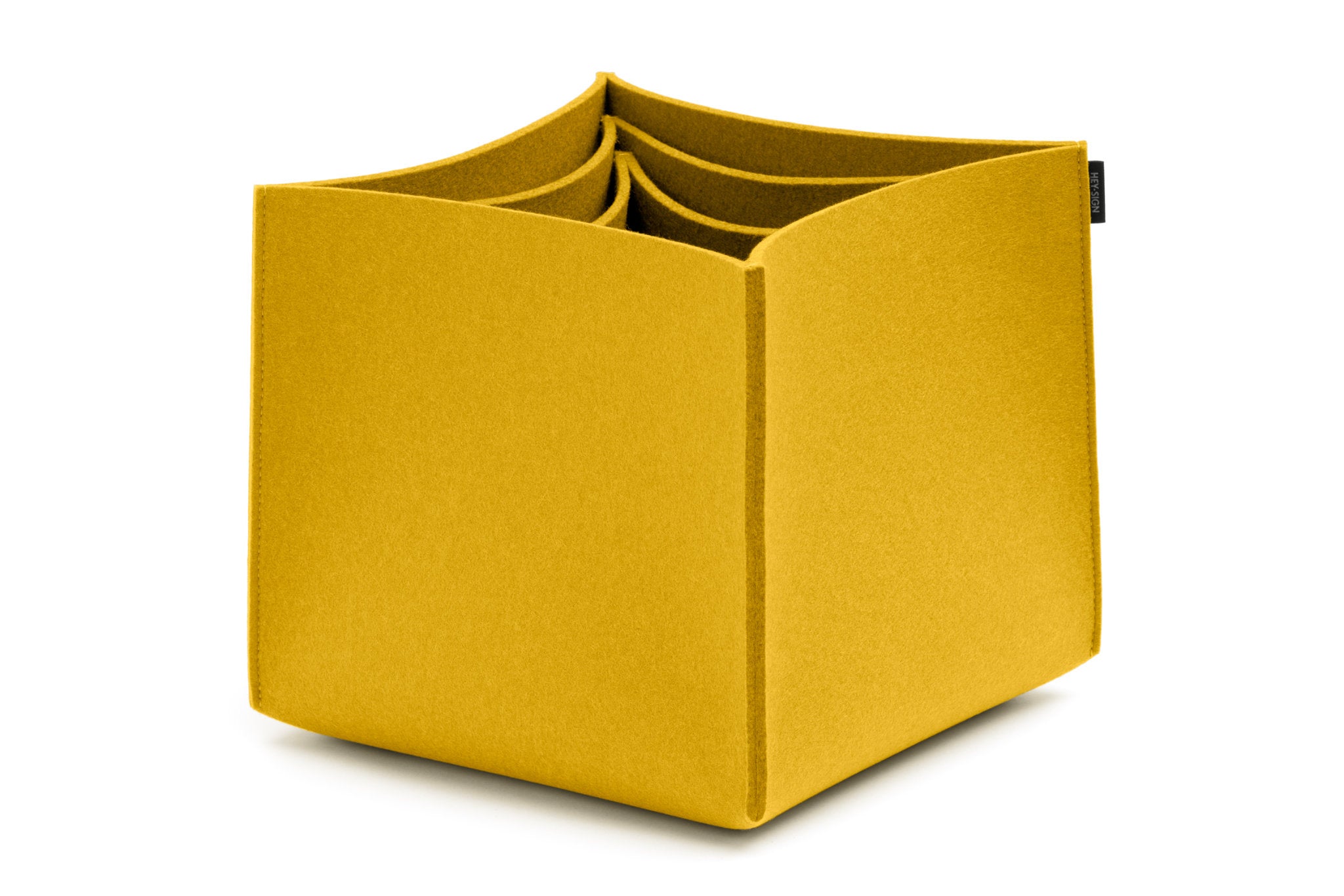 Hohe Boxen aus Wollfilz von Hey-Sign im Set No. 3 | Farbe Curry