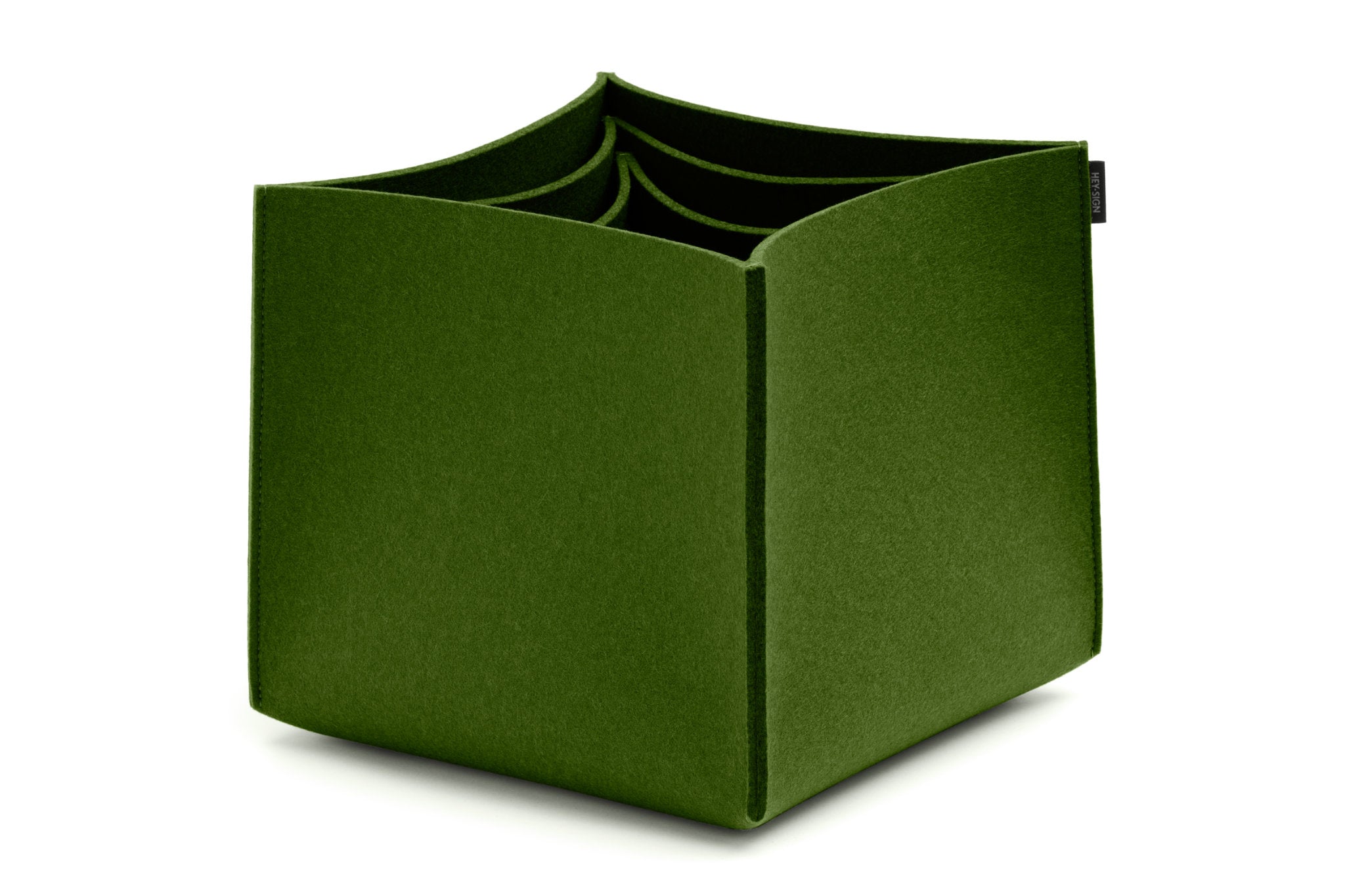 Hohe Boxen aus Wollfilz von Hey-Sign im Set No. 3 | Farbe Oliv