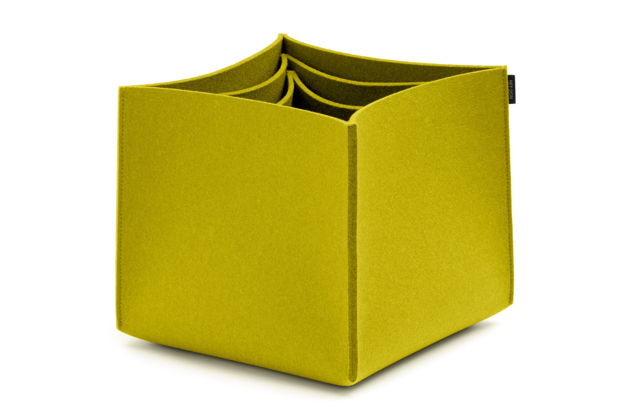 Hohe Boxen aus Wollfilz von Hey-Sign im Set No. 3 | Farbe Verde