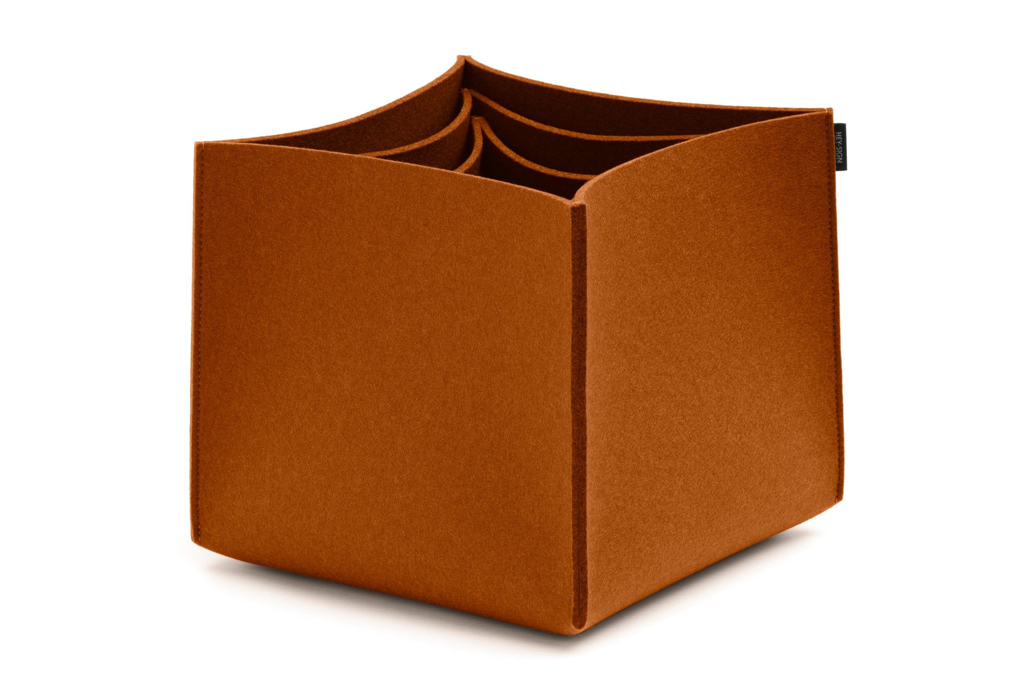 Hohe Boxen aus Wollfilz von Hey-Sign im Set No. 3 | Farbe Walnuss