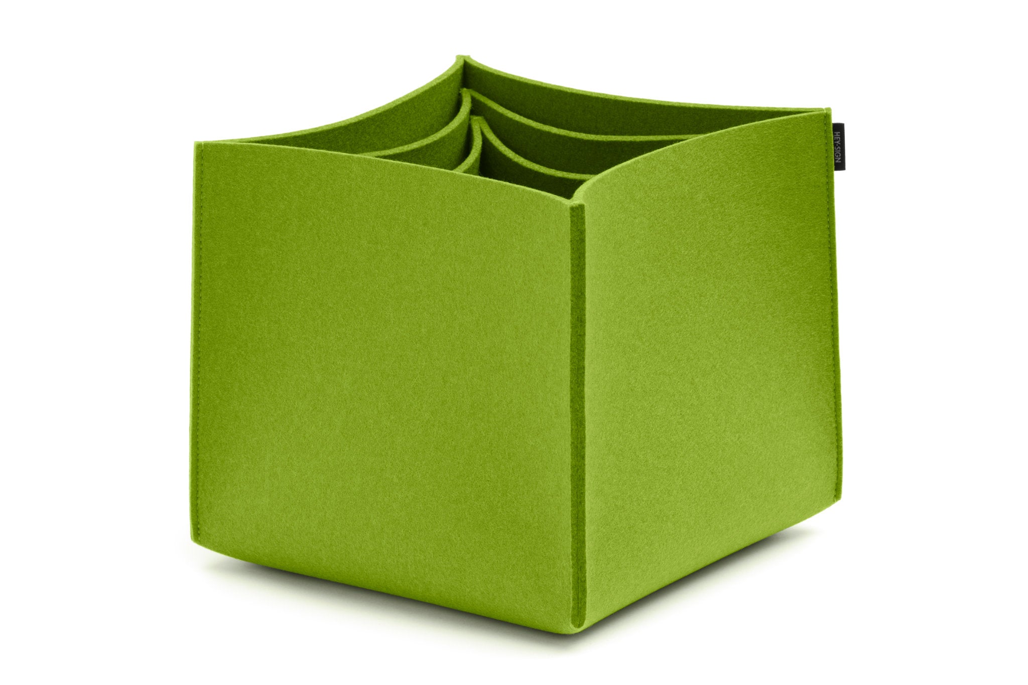 Hohe Boxen aus Wollfilz von Hey-Sign im Set No. 3 | Farbe Maigrün