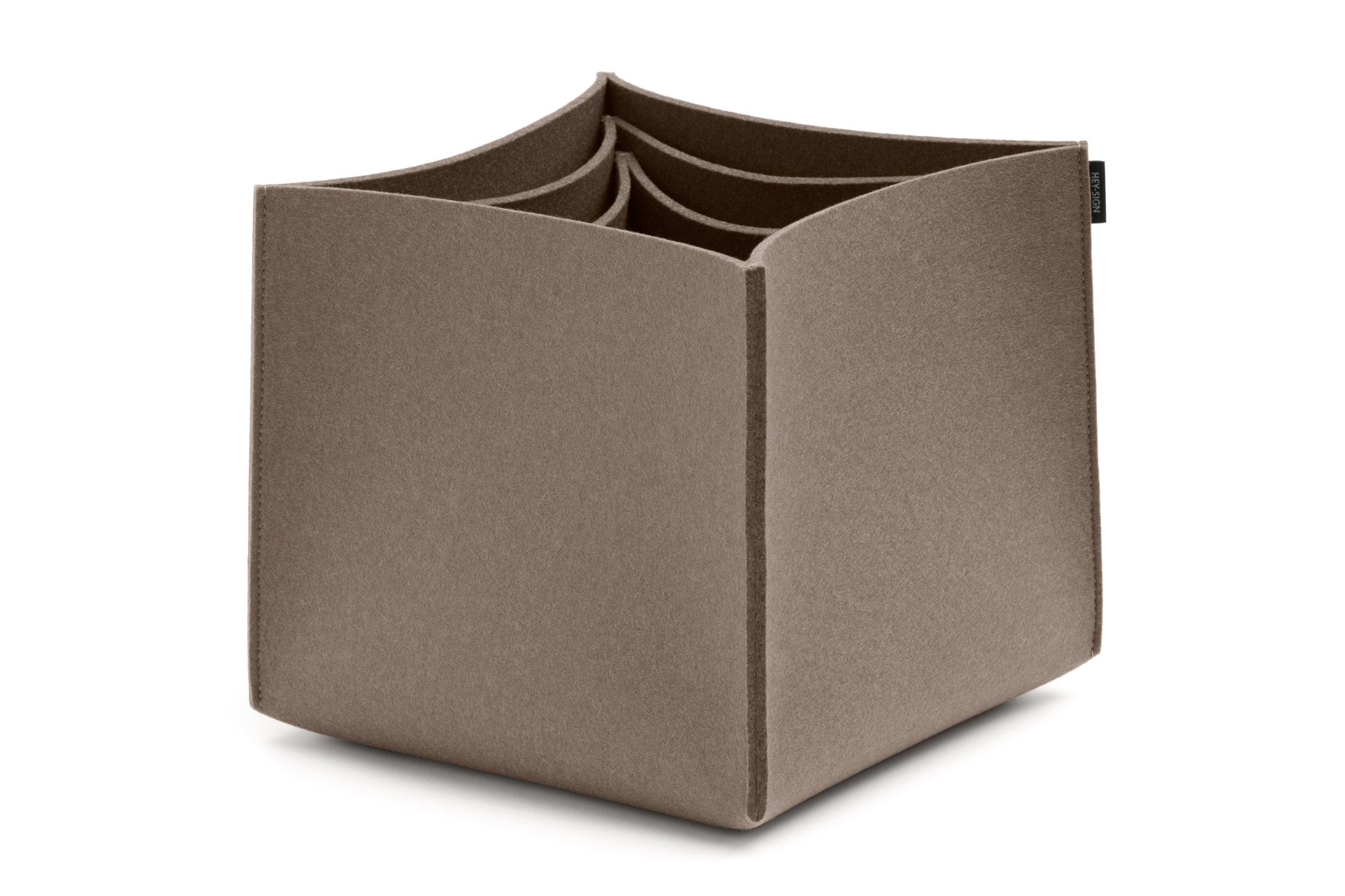 Hohe Boxen aus Wollfilz von Hey-Sign im Set No. 3 | Farbe Taupe