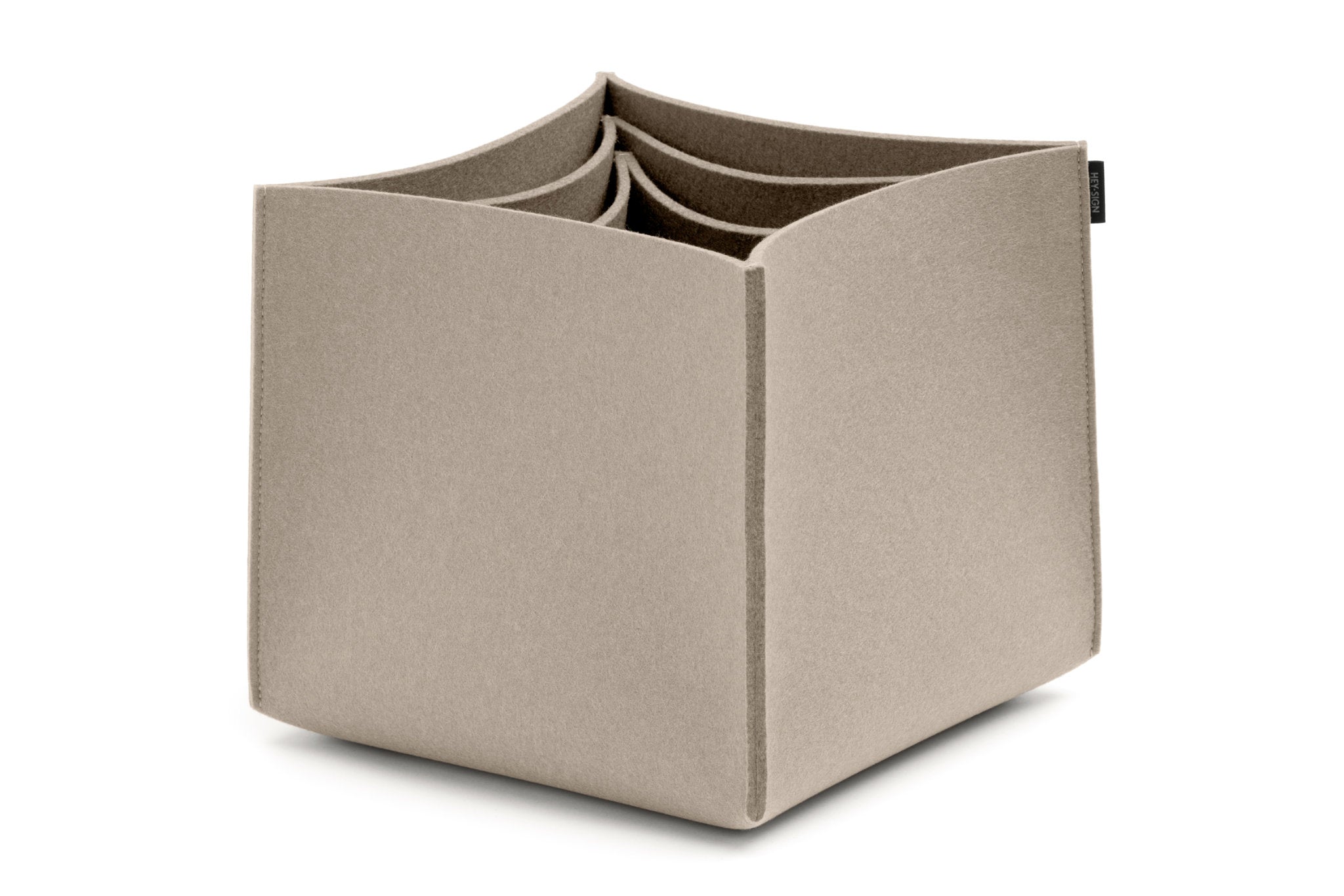 Hohe Boxen aus Wollfilz von Hey-Sign im Set No. 3 | Farbe Stone