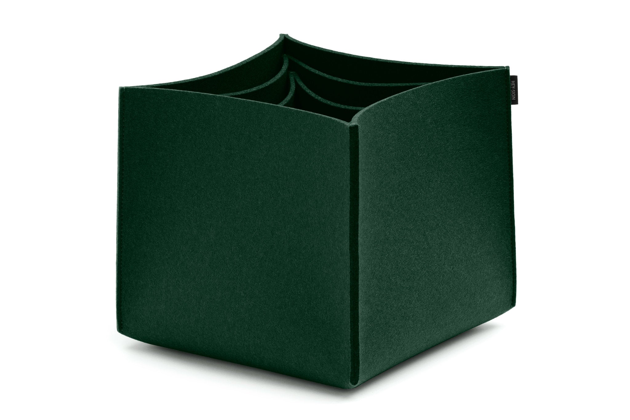 Hohe Boxen aus Wollfilz von Hey-Sign im Set No. 3 | Farbe Deep Forest