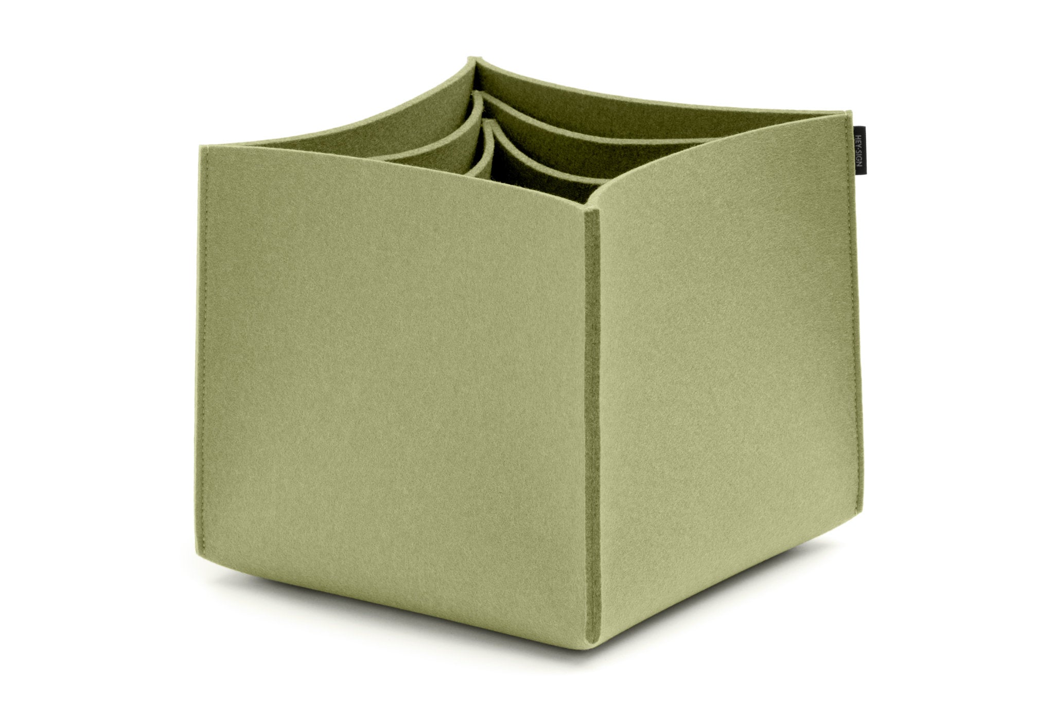 Hohe Boxen aus Wollfilz von Hey-Sign im Set No. 3 | Farbe Pistazie