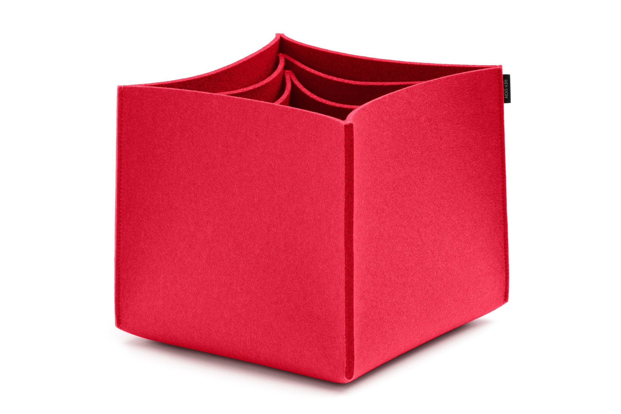 Hohe Boxen aus Wollfilz von Hey-Sign im Set No. 3 | Farbe Coral