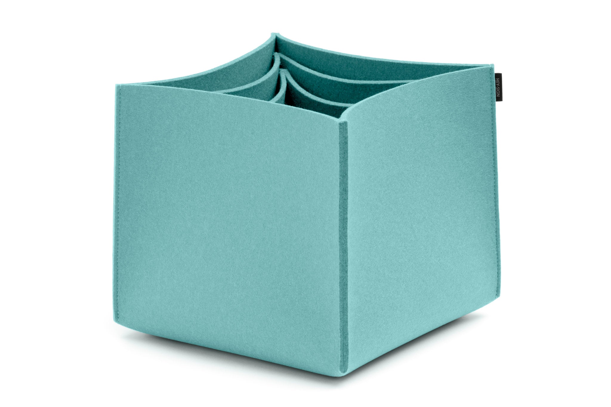 Hohe Boxen aus Wollfilz von Hey-Sign im Set No. 3 | Farbe Pastelltürkis