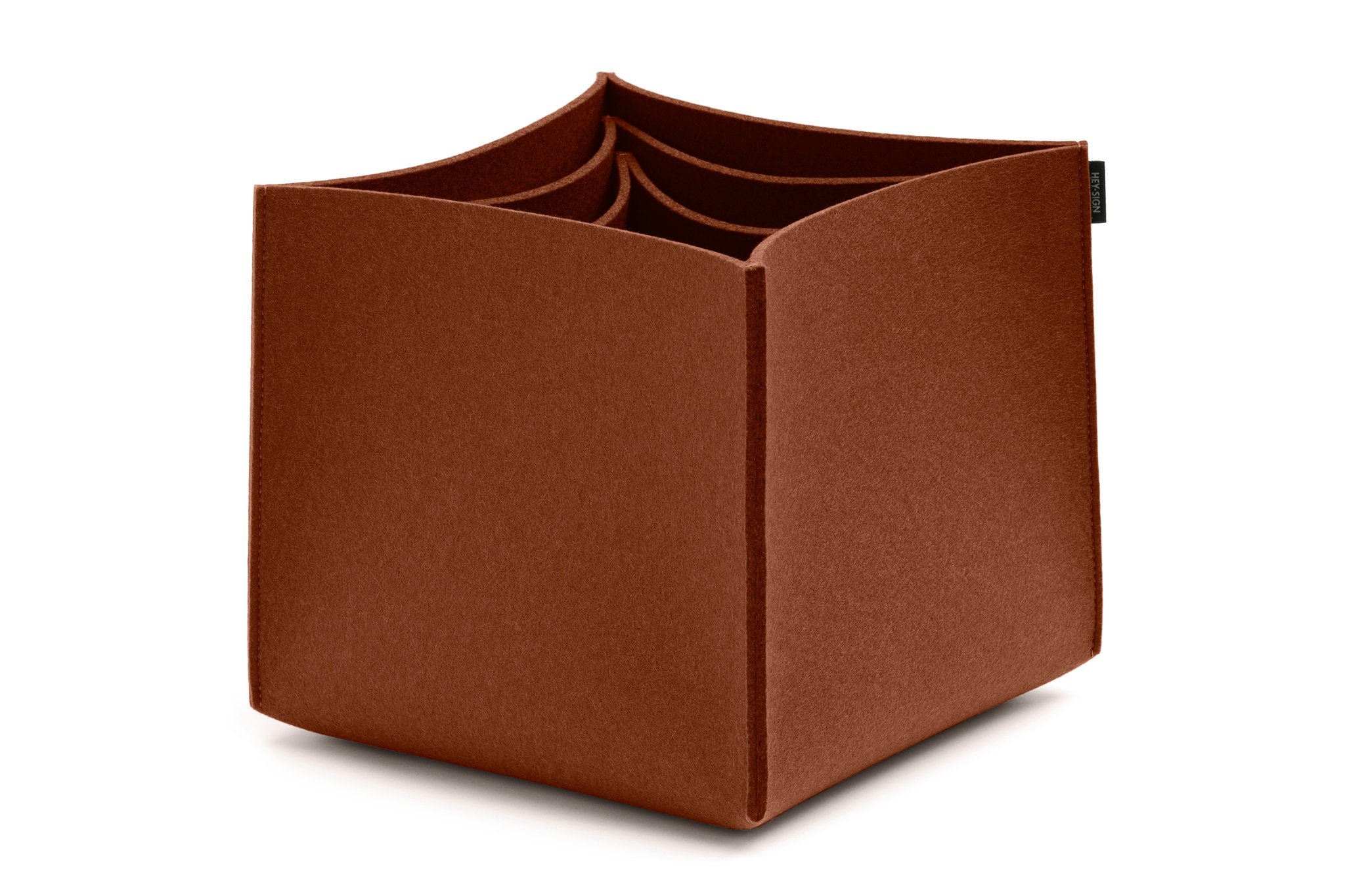 Hohe Boxen aus Wollfilz von Hey-Sign im Set No. 3 | Farbe Zimt