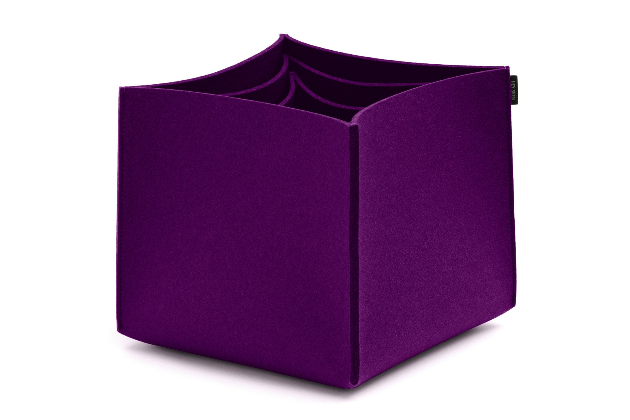 Hohe Boxen aus Wollfilz von Hey-Sign im Set No. 3 | Farbe Pflaume