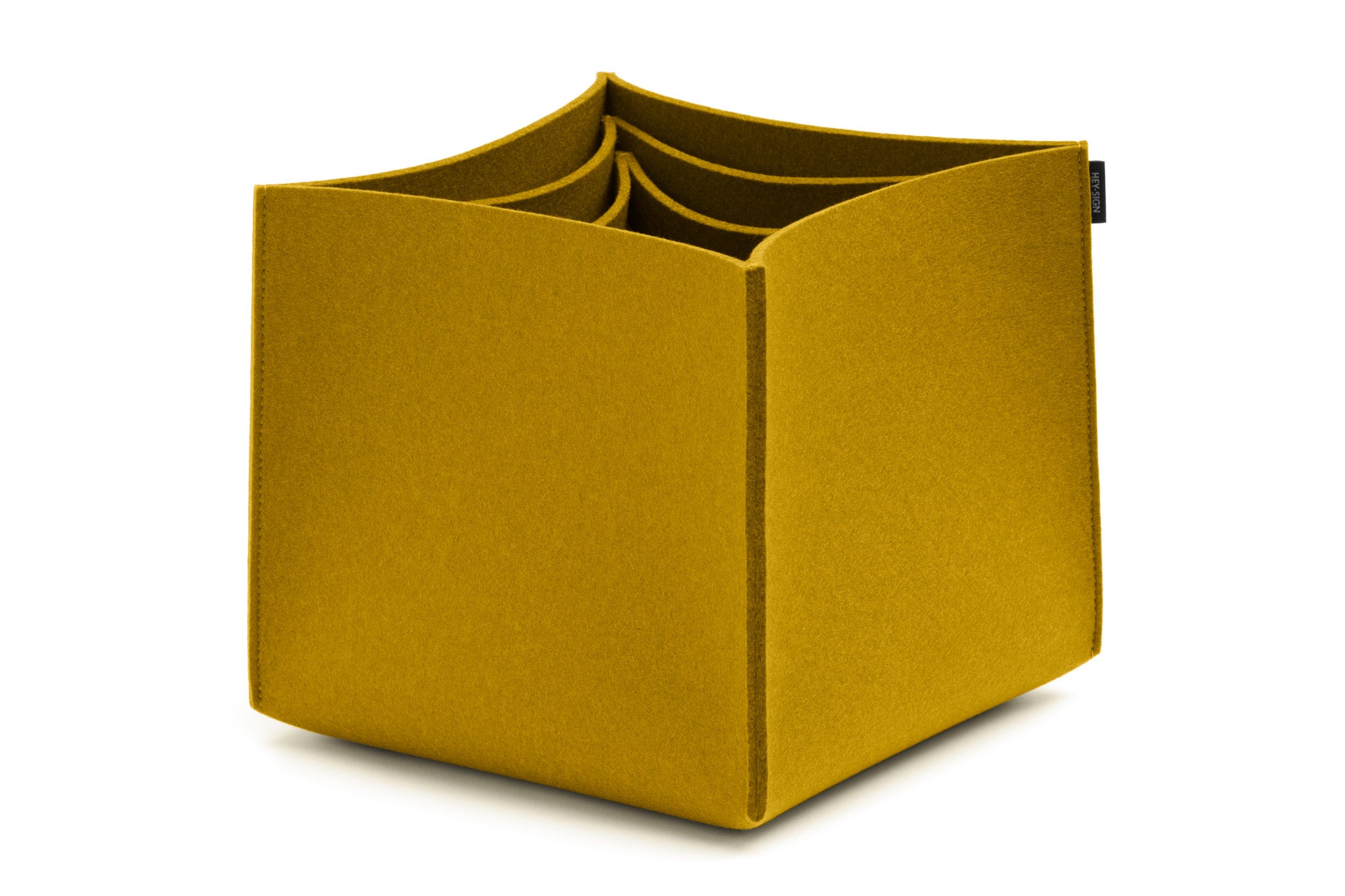 Hohe Boxen aus Wollfilz von Hey-Sign im Set No. 3 | Farbe Mustard