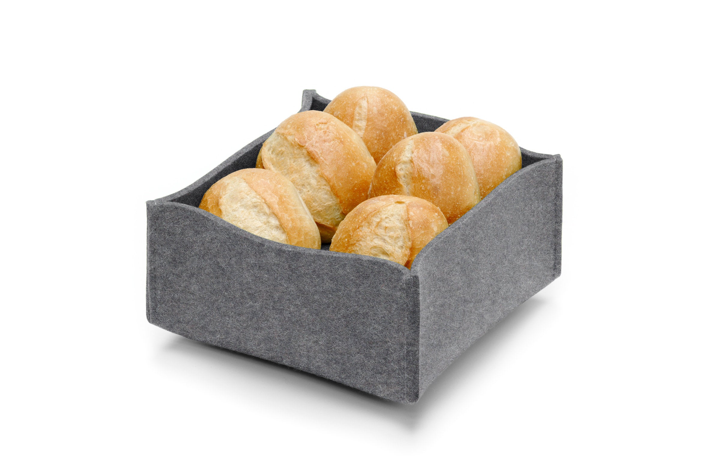 Hey-Sign Brotkorb aus Wollfilz, Farbe Anthrazit