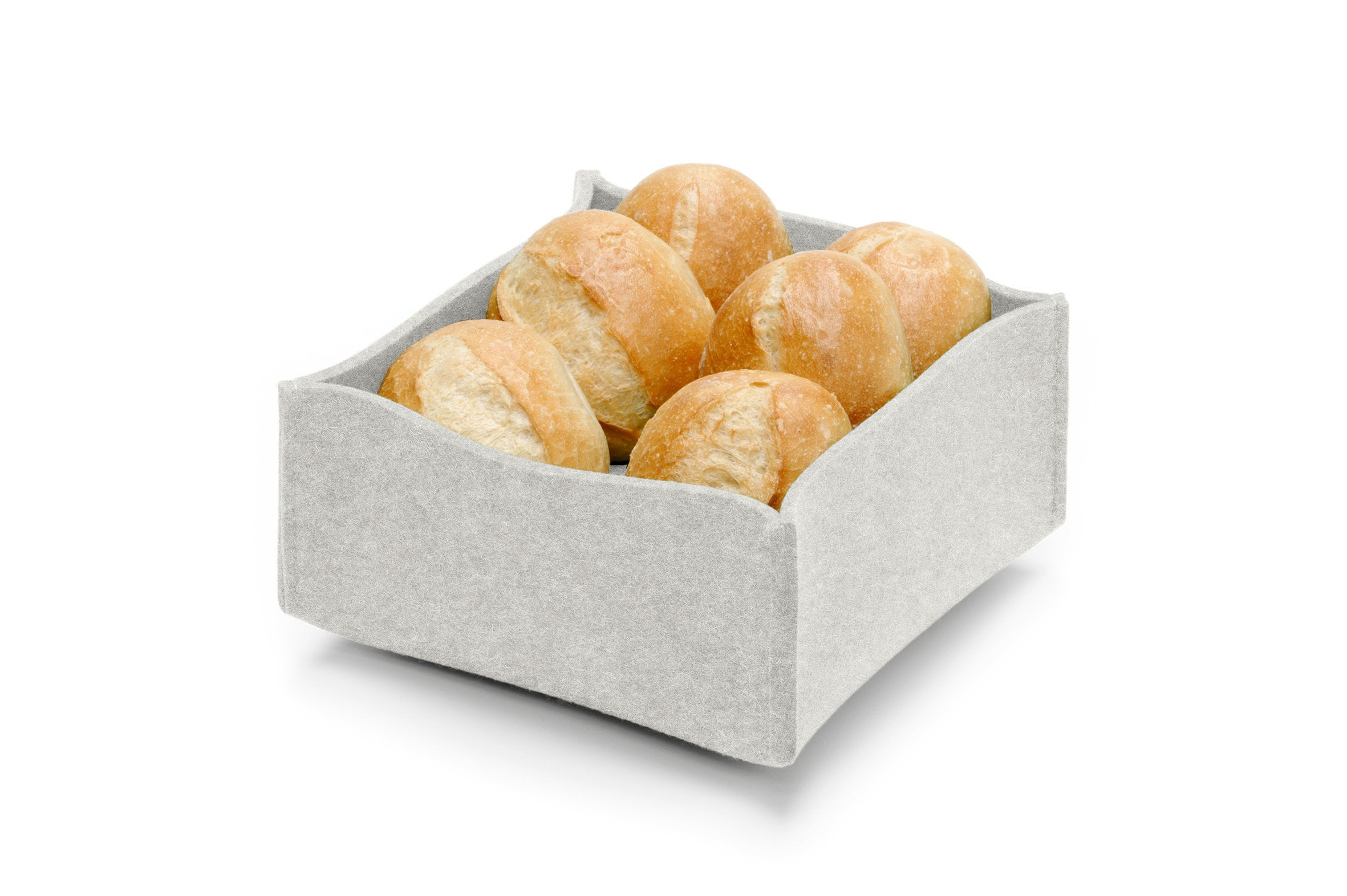 Hey-Sign Brotkorb aus Wollfilz, Farbe Marmor