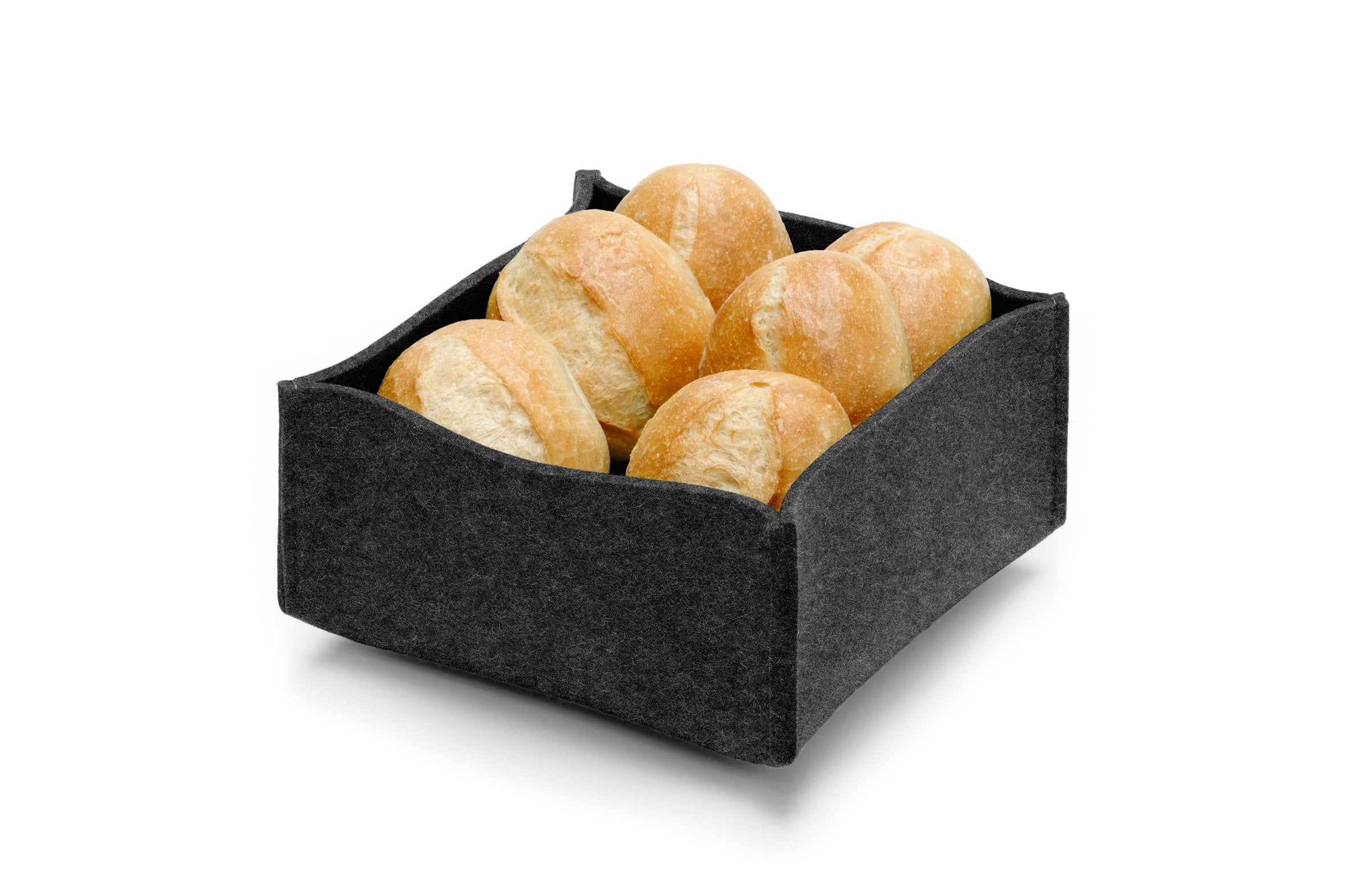 Hey-Sign Brotkorb aus Wollfilz, Farbe Graphit