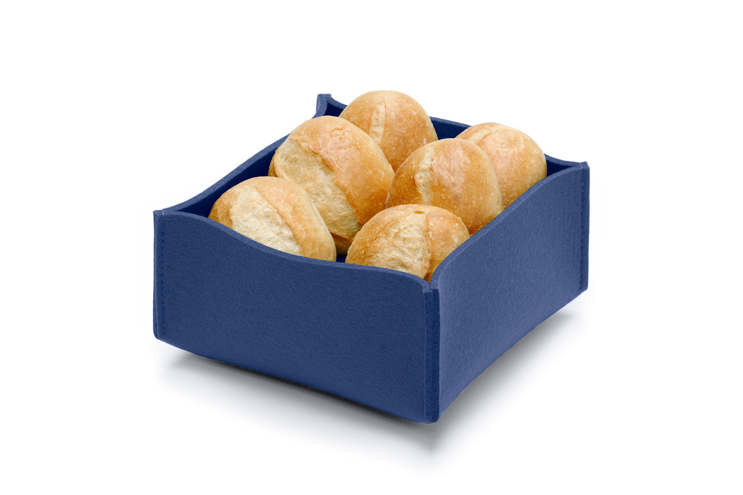 Hey-Sign Brotkorb aus Wollfilz, Farbe Indigo