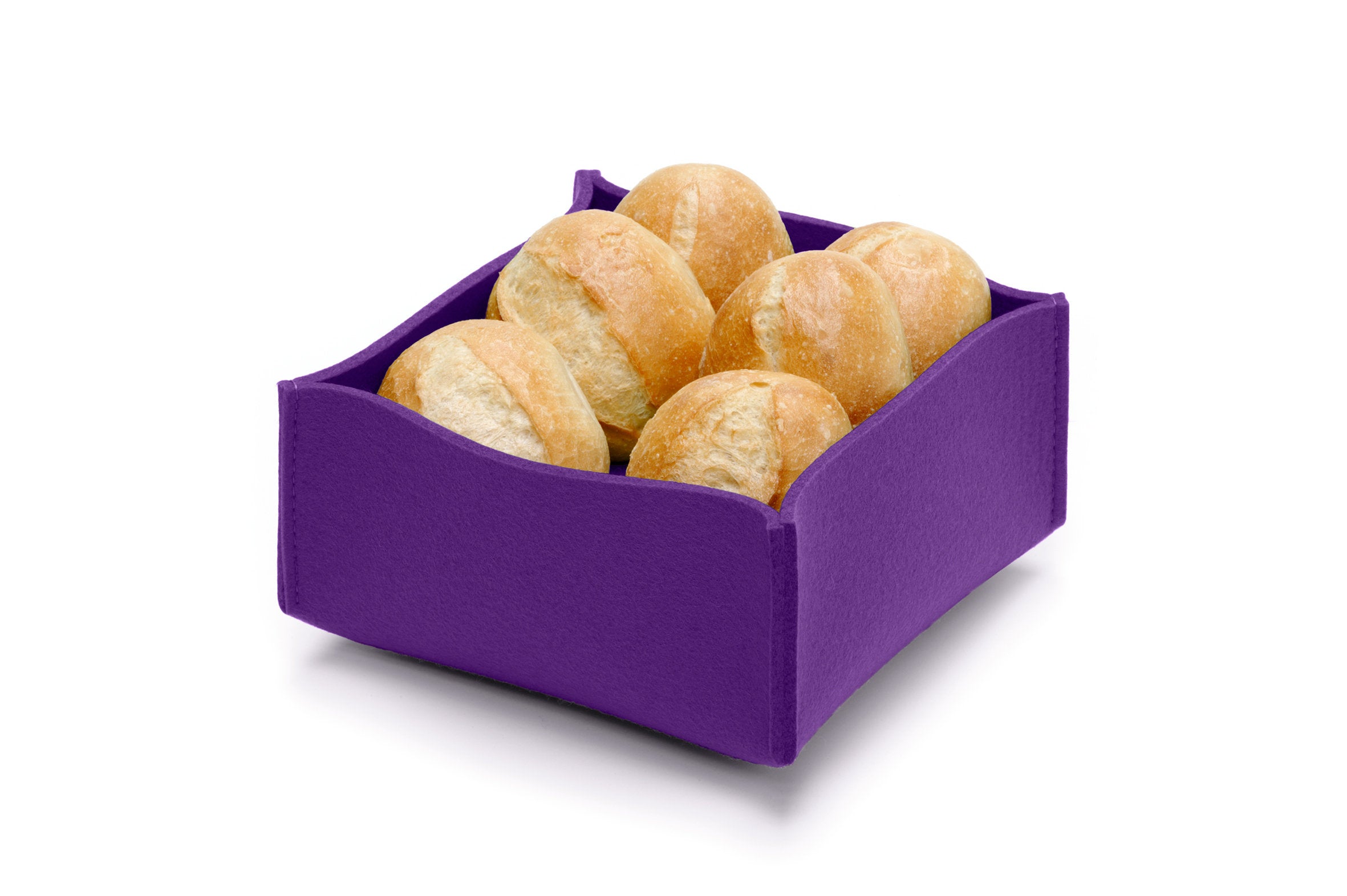 Hey-Sign Brotkorb aus Wollfilz, Farbe Violett