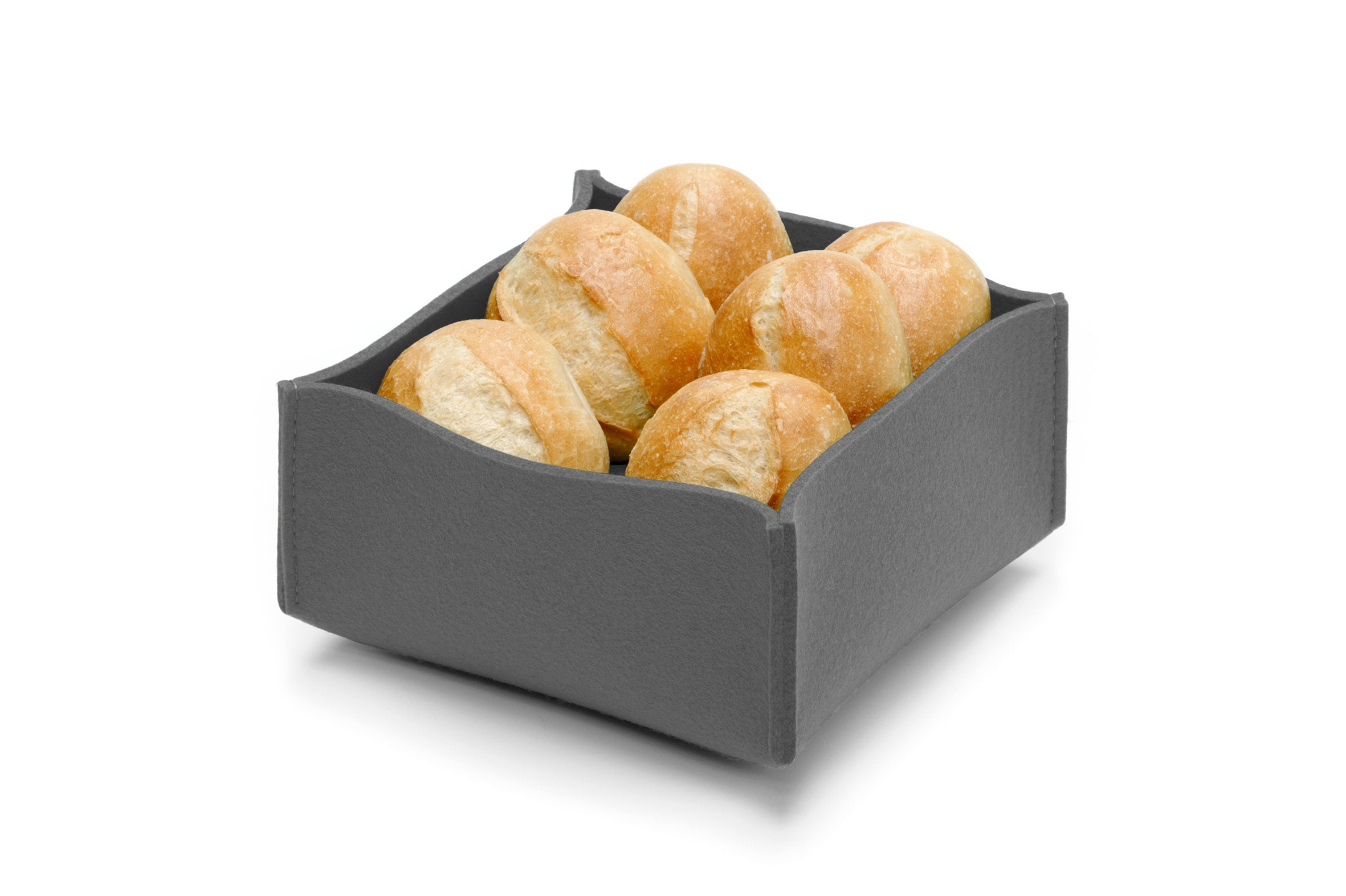 Hey-Sign Brotkorb aus Wollfilz, Farbe Taubengrau