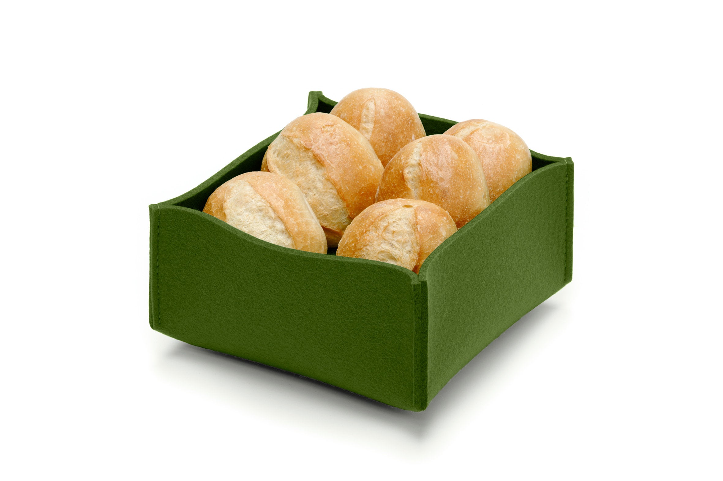 Hey-Sign Brotkorb aus Wollfilz, Farbe Oliv