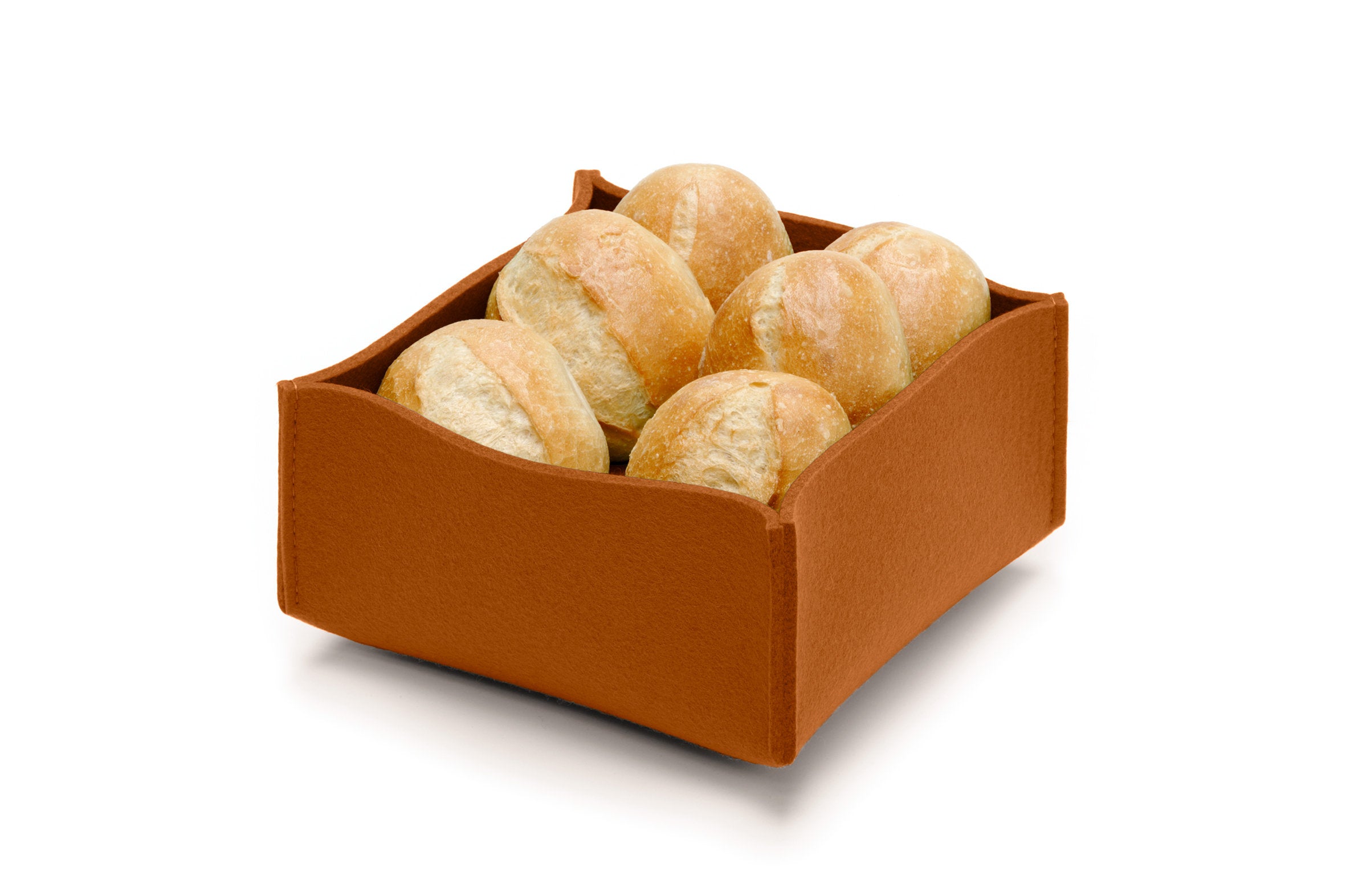 Hey-Sign Brotkorb aus Wollfilz, Farbe Walnuss