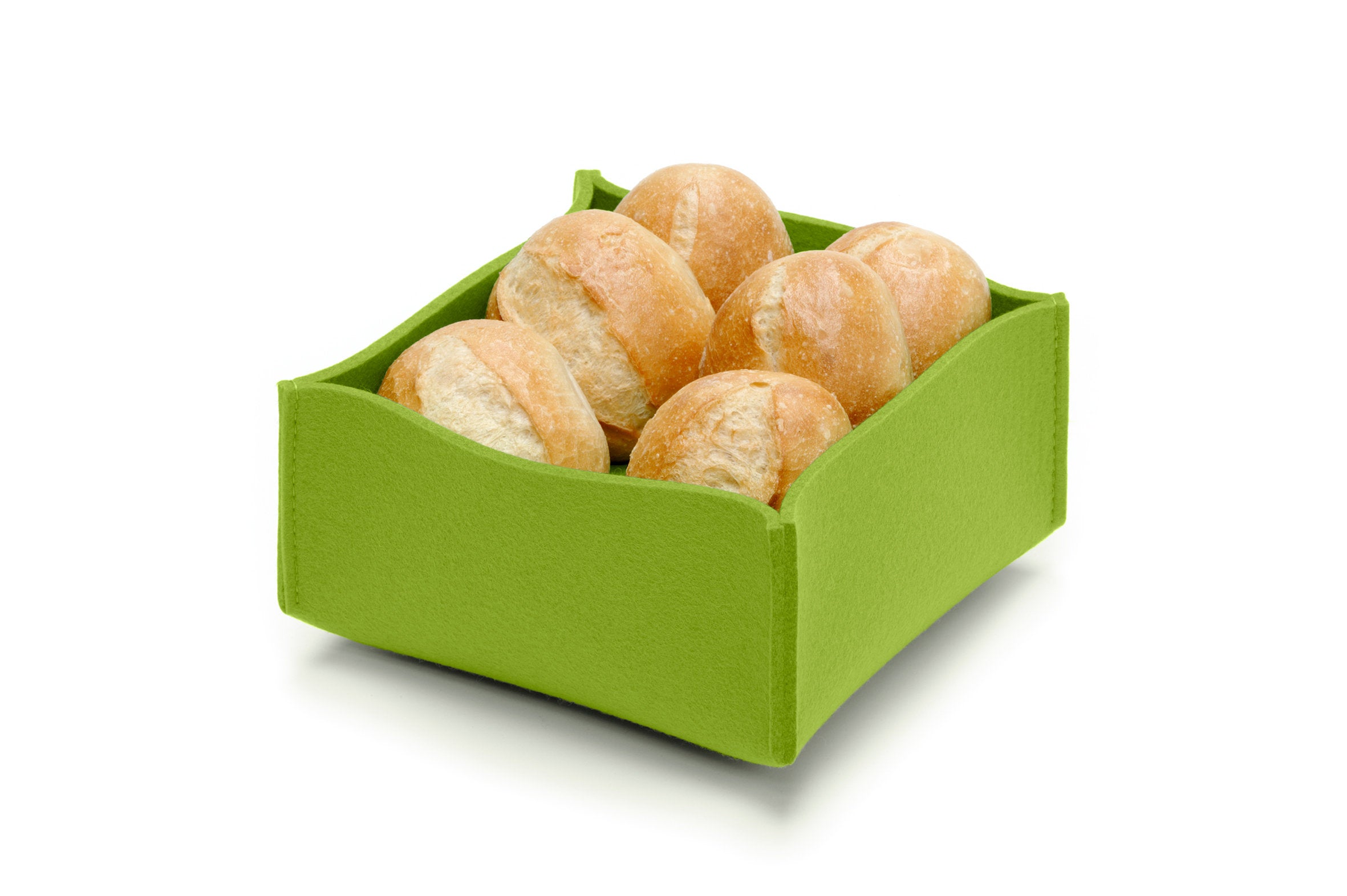 Hey-Sign Brotkorb aus Wollfilz, Farbe Maigrün