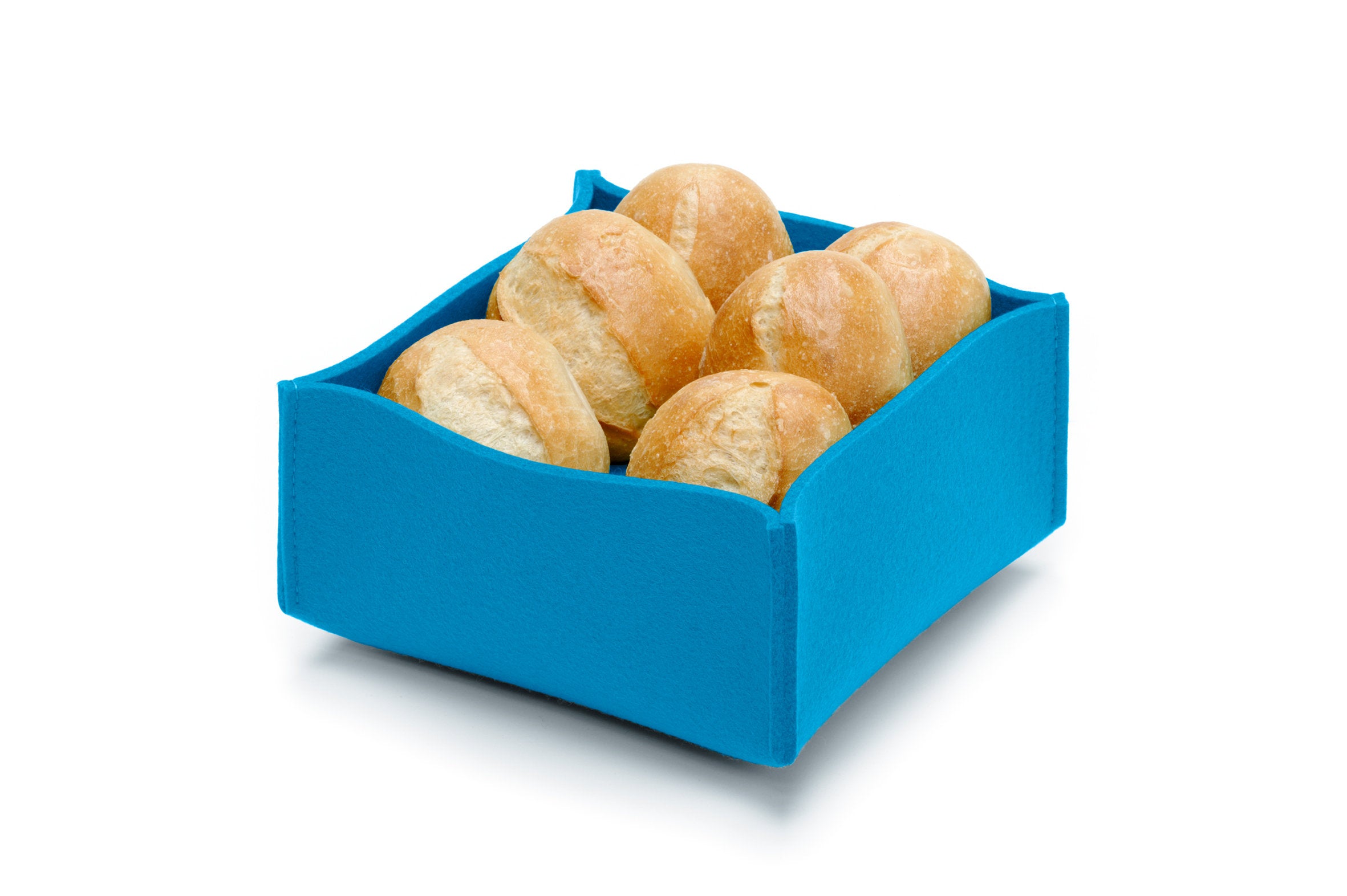 Hey-Sign Brotkorb aus Wollfilz, Farbe Petrol