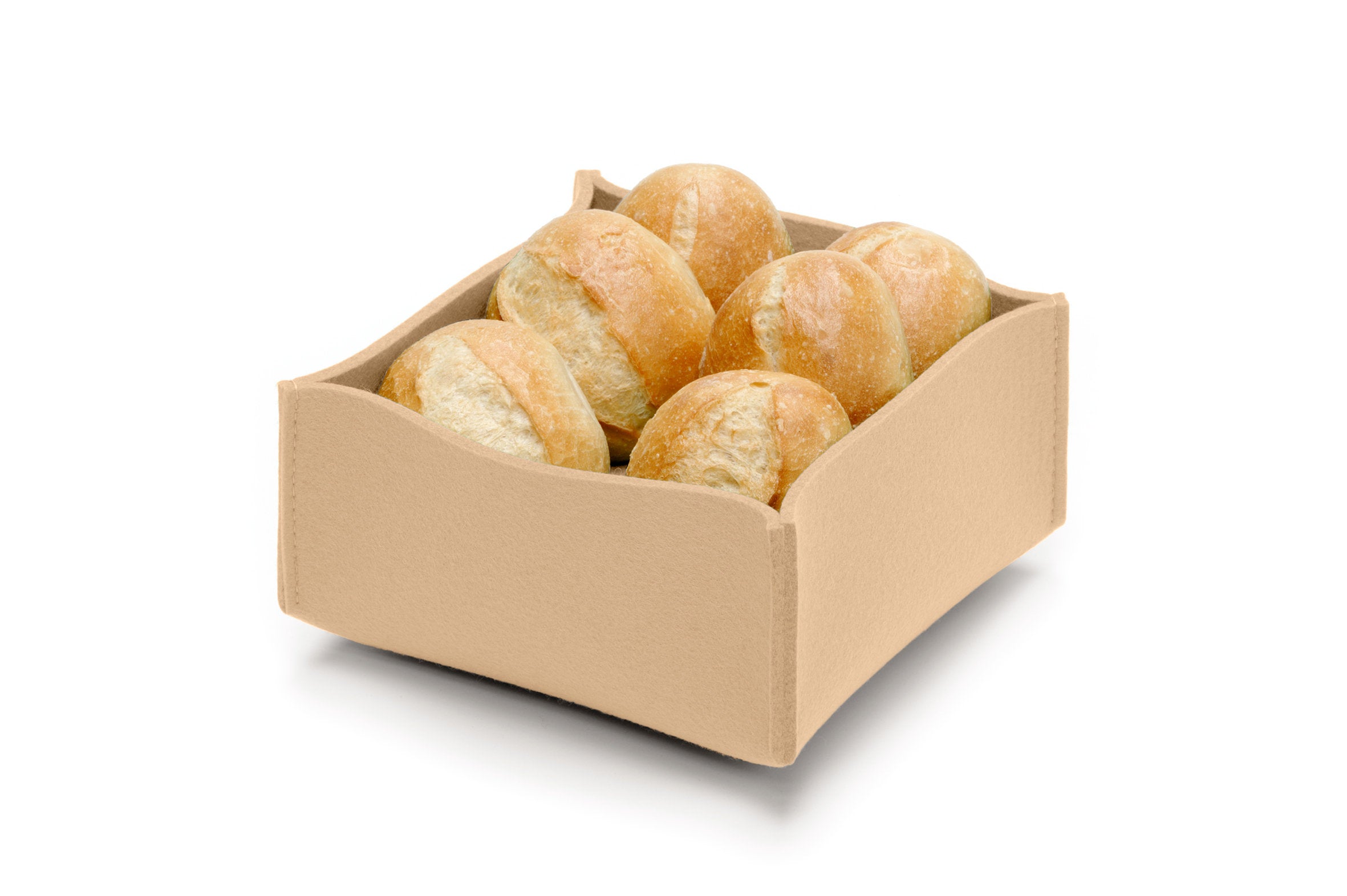 Hey-Sign Brotkorb aus Wollfilz, Farbe Karamell