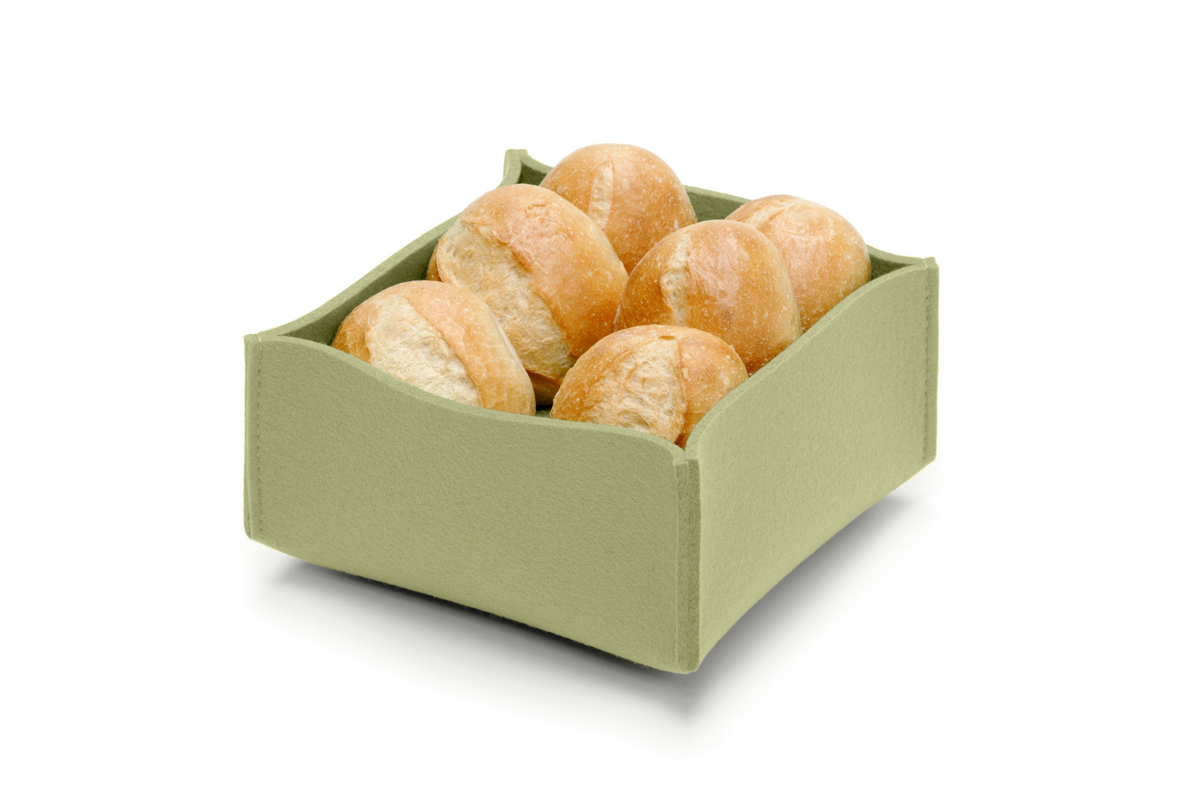 Hey-Sign Brotkorb aus Wollfilz, Farbe Pistazie