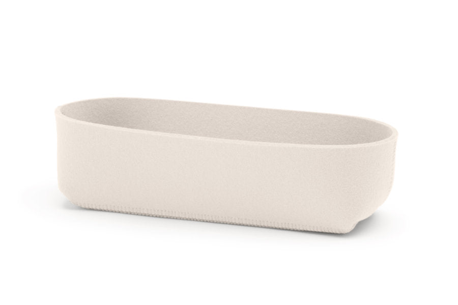 Hey-Sign Brotschale aus Wollfilz, Größe M, Farbe Wollweiß